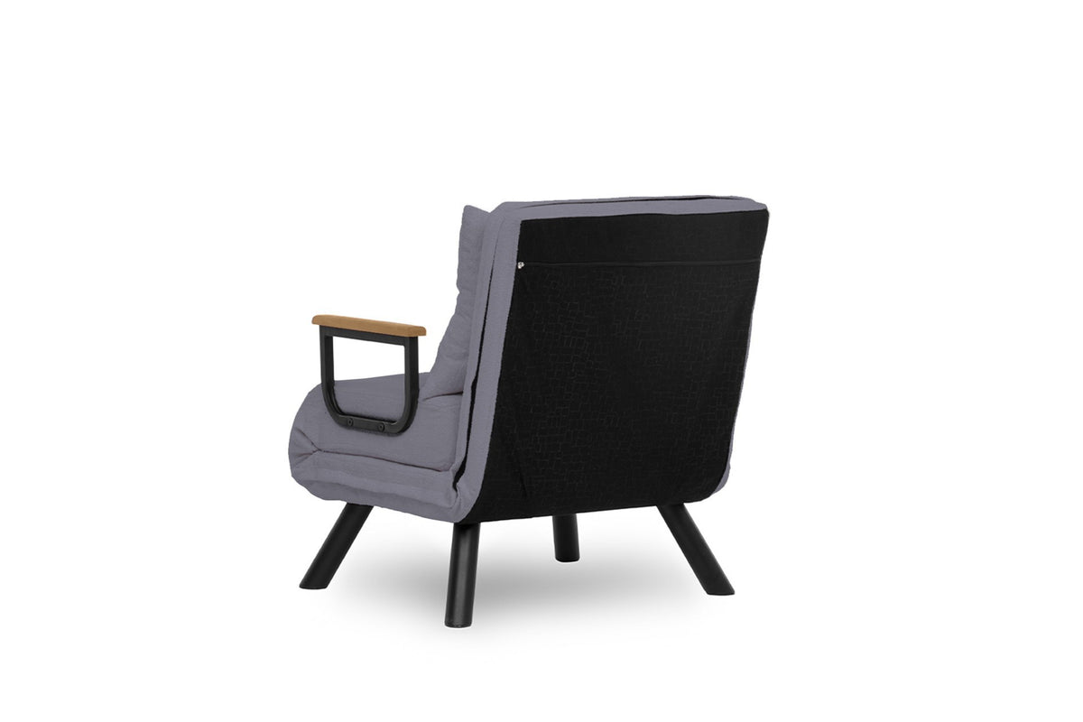 Sando Single Bettsofa - Grau in Grau präsentiert im Onlineshop von KAQTU Design AG. Bettsessel ist von Atelier Del Sofa