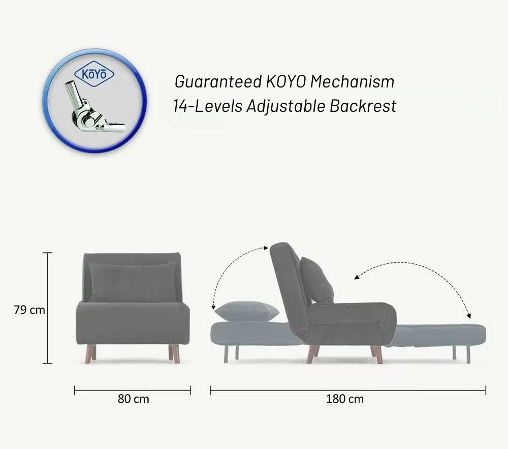Folde Single Bettsofa - Braun in Braun präsentiert im Onlineshop von KAQTU Design AG. Bettsessel ist von Atelier Del Sofa