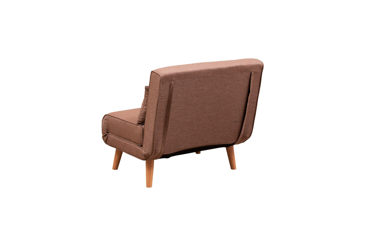 Folde Single Bettsofa - Braun in Braun präsentiert im Onlineshop von KAQTU Design AG. Bettsessel ist von Atelier Del Sofa