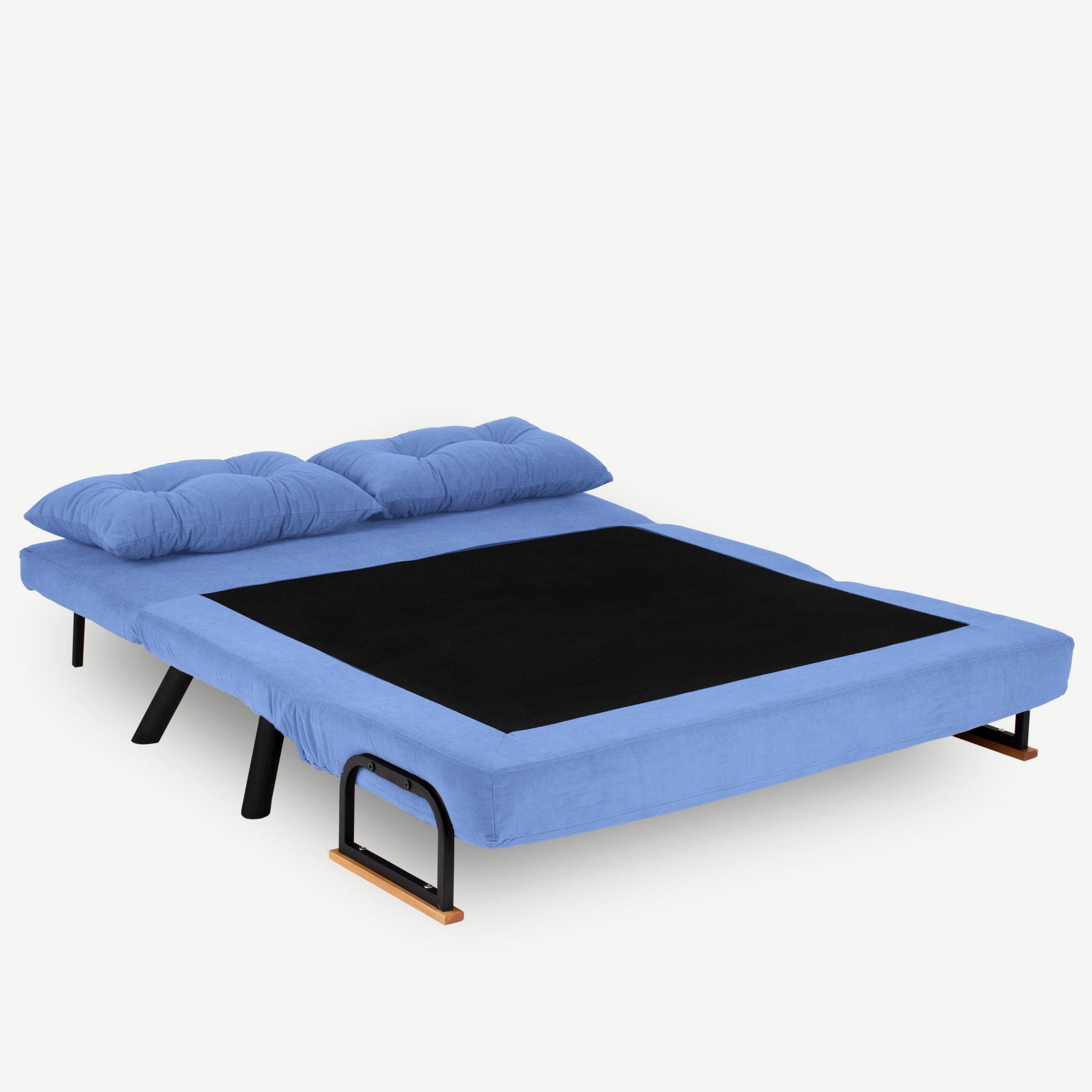 Erleben Sie das Sando 2-Sitzer Schlafsofa in elegantem Blau – ideal für stilvolle Entspannung und praktische Übernachtungsmöglichkeiten.