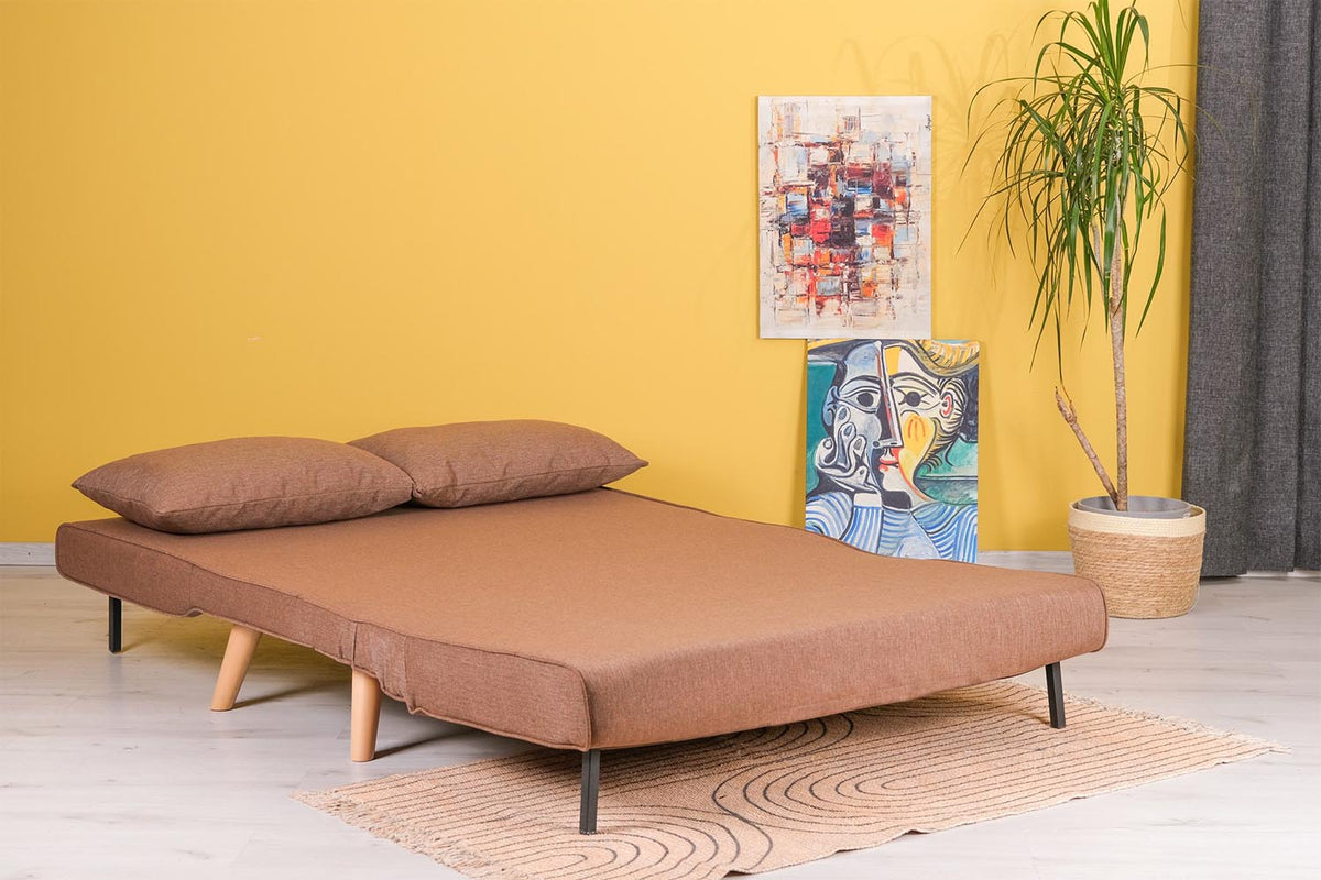Folde 2 Bettsofa - Braun in Braun präsentiert im Onlineshop von KAQTU Design AG. Bettsofa ist von Atelier Del Sofa