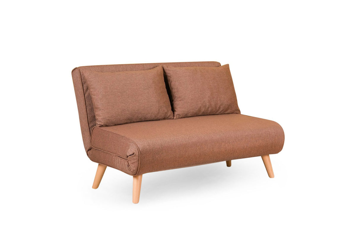 Folde 2 Bettsofa - Braun in Braun präsentiert im Onlineshop von KAQTU Design AG. Bettsofa ist von Atelier Del Sofa