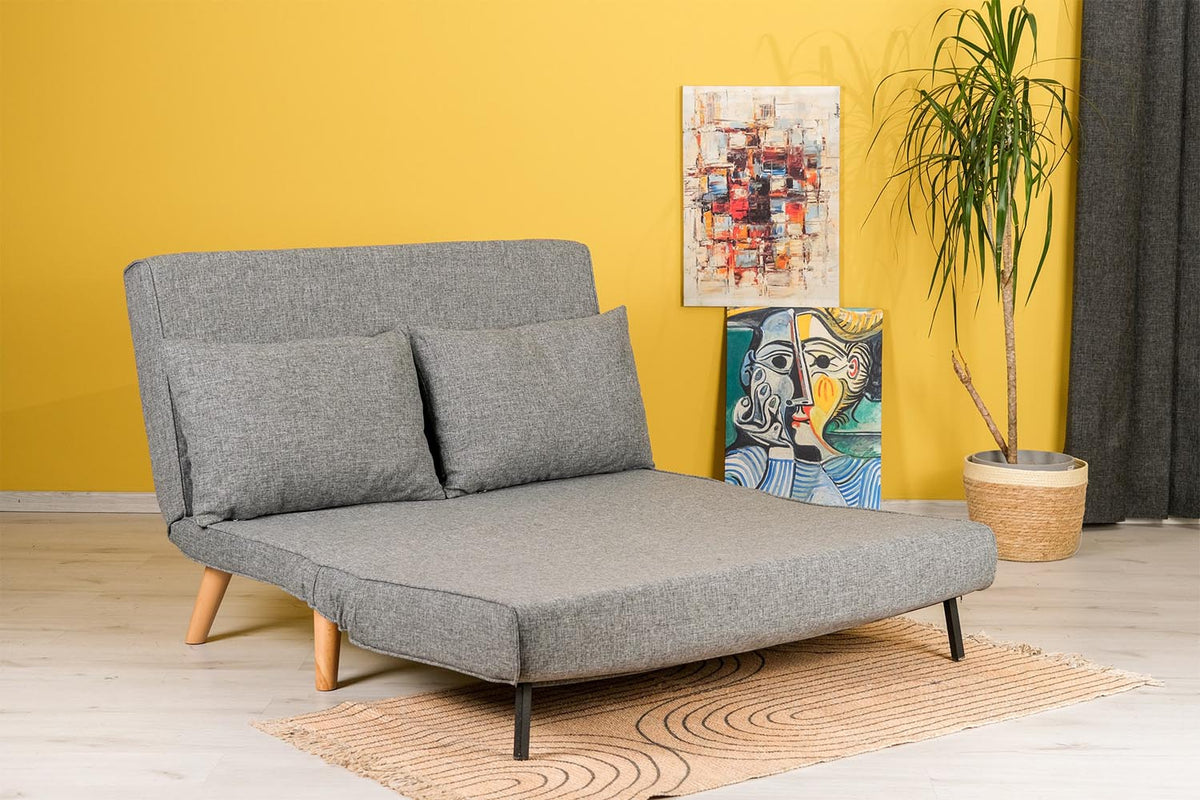 Folde 2 Bettsofa - Hellgrau in Hellgrau präsentiert im Onlineshop von KAQTU Design AG. Bettsofa ist von Atelier Del Sofa