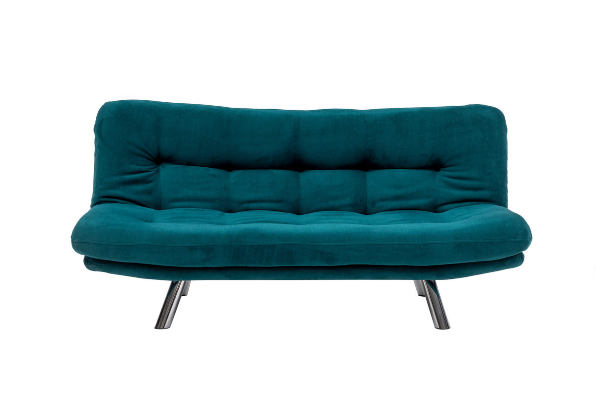 Misa Small Sofabed Bettsofa - Petrolgrün in Petrolgrün präsentiert im Onlineshop von KAQTU Design AG. Bettsofa ist von Atelier Del Sofa