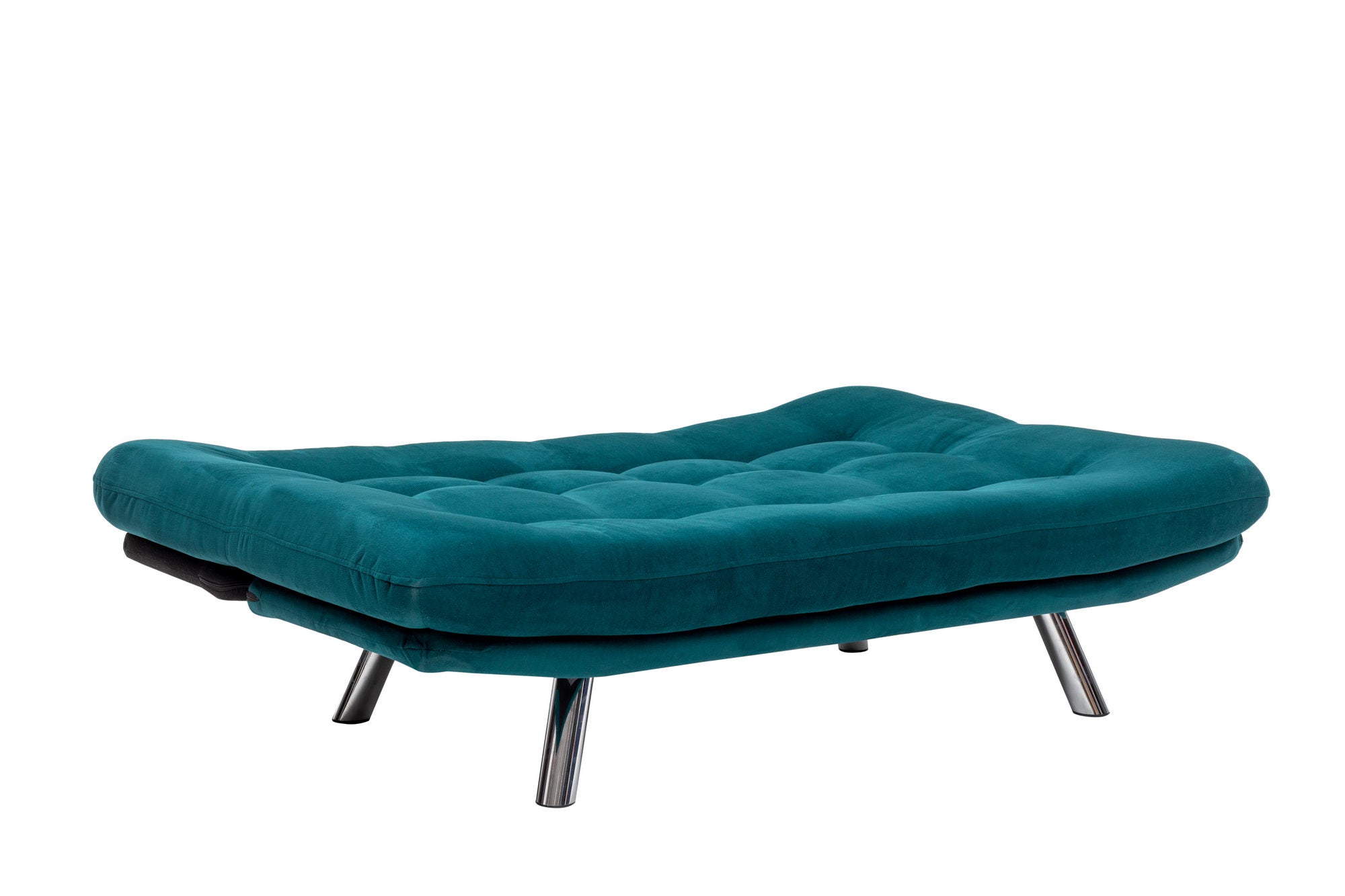Entdecken Sie das Misa Small Sofabed in luxuriösem Petrolgrün – ein elegantes Schlafsofa, das Stil, Komfort und Funktionalität perfekt kombiniert.