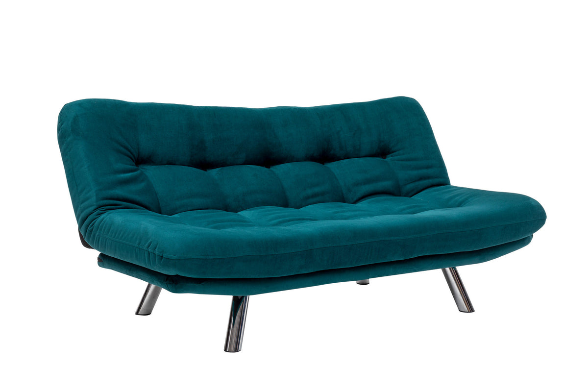 Misa Small Sofabed Bettsofa - Petrolgrün in Petrolgrün präsentiert im Onlineshop von KAQTU Design AG. Bettsofa ist von Atelier Del Sofa