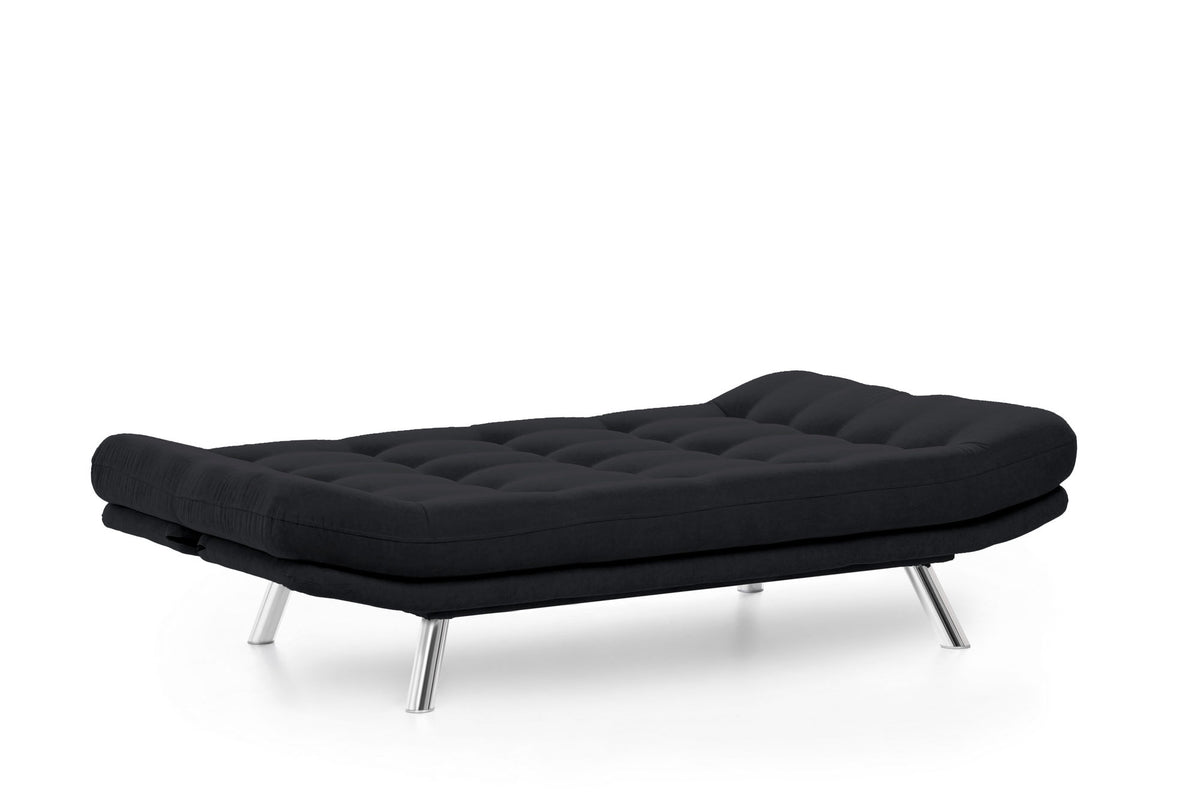 Misa Sofabed Bettsofa - Schwarz in Schwarz präsentiert im Onlineshop von KAQTU Design AG. Bettsofa ist von Atelier Del Sofa