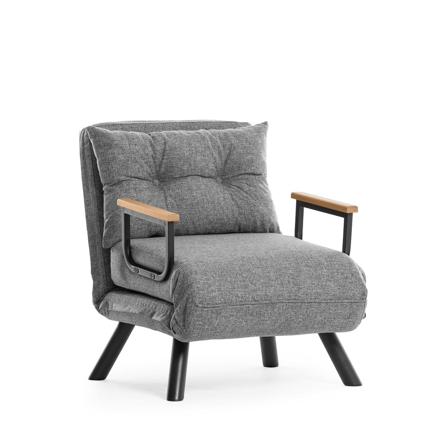 Sando Single - Light Grey in Hellgrau präsentiert im Onlineshop von KAQTU Design AG. Bettsofa ist von Atelier Del Sofa