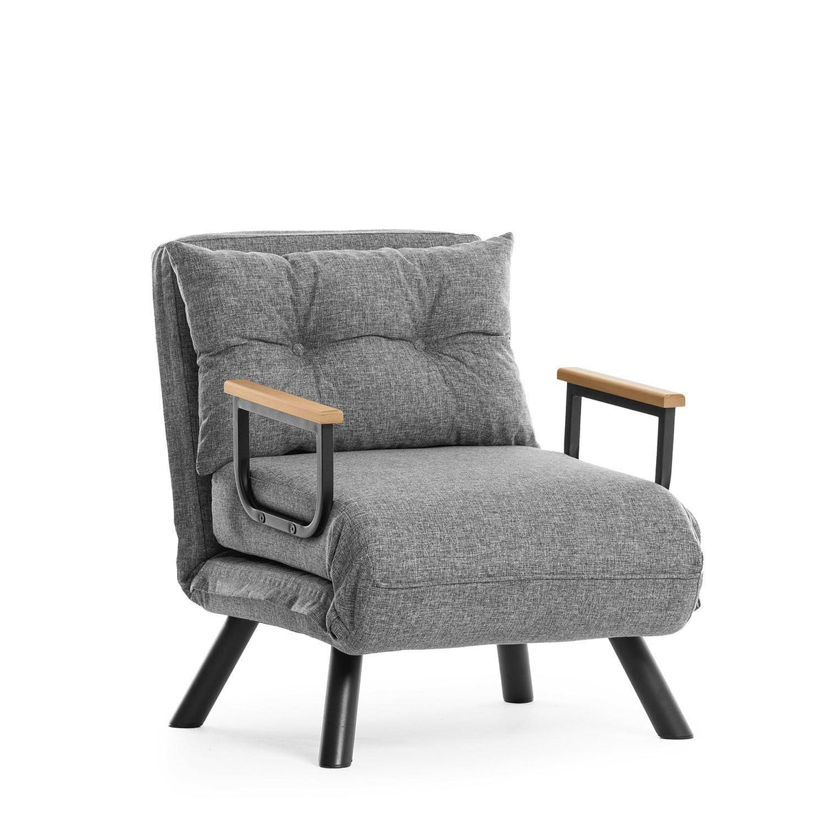 Sando Single Bettsofa - Hellgrau in Hellgrau präsentiert im Onlineshop von KAQTU Design AG. Bettsessel ist von Atelier Del Sofa
