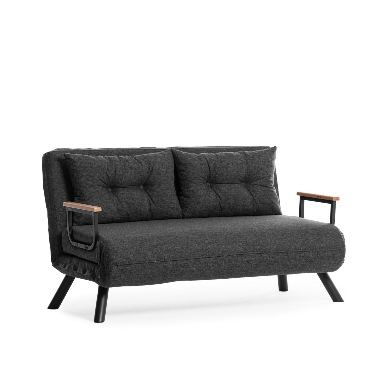 Sando 2-Seater - Dark Grey in Dunkelgrau präsentiert im Onlineshop von KAQTU Design AG. Bettsofa ist von Atelier Del Sofa