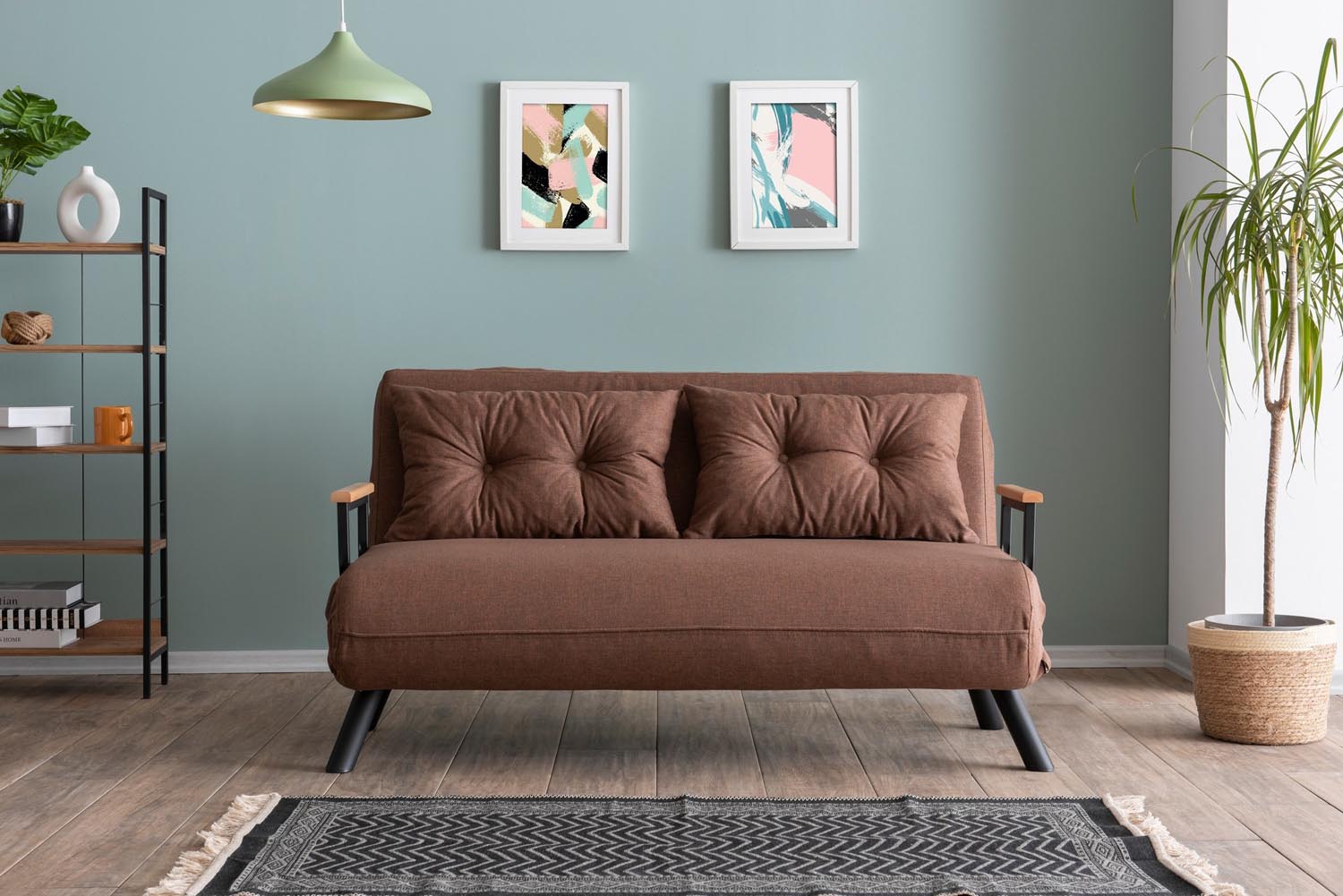 Entdecken Sie das stilvolle Sando 2-Sitzer Schlafsofa in Hellbraun von Atelier Del Sofa – ideal für Komfort und modernes Wohnen.