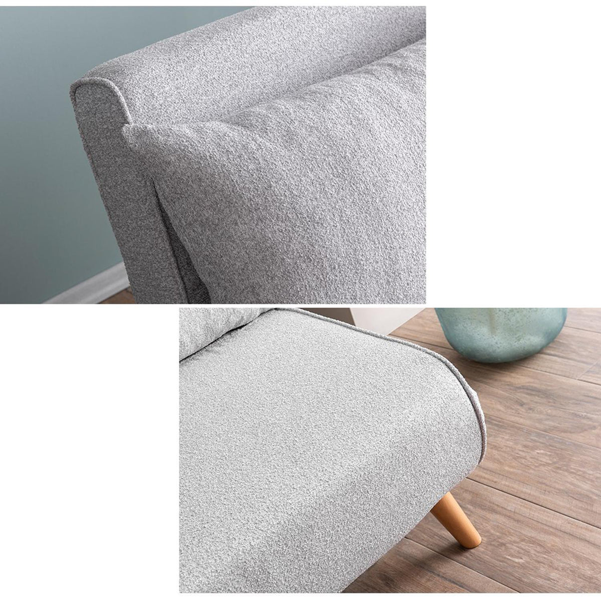 Folde 2 Bettsofa - Grau in Grau präsentiert im Onlineshop von KAQTU Design AG. Bettsofa ist von Atelier Del Sofa