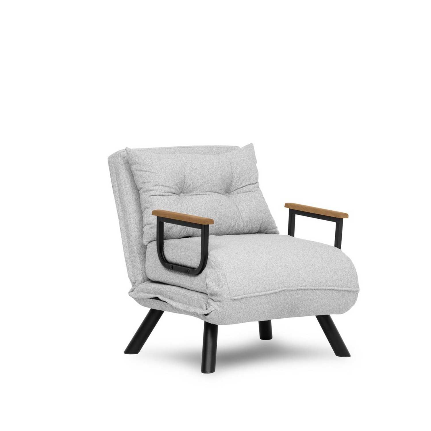 Sando Single Bettsofa - Grau in Grau präsentiert im Onlineshop von KAQTU Design AG. Bettsessel ist von Atelier Del Sofa
