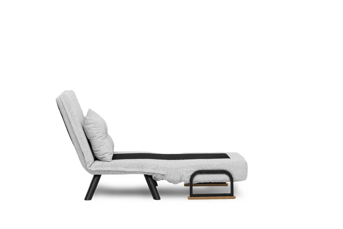 Sando Single Bettsofa - Grau in Grau präsentiert im Onlineshop von KAQTU Design AG. Bettsessel ist von Atelier Del Sofa