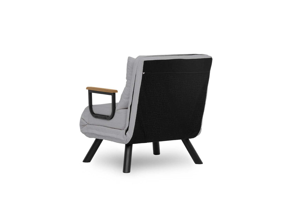 Sando Single Bettsofa - Grau in Grau präsentiert im Onlineshop von KAQTU Design AG. Bettsessel ist von Atelier Del Sofa
