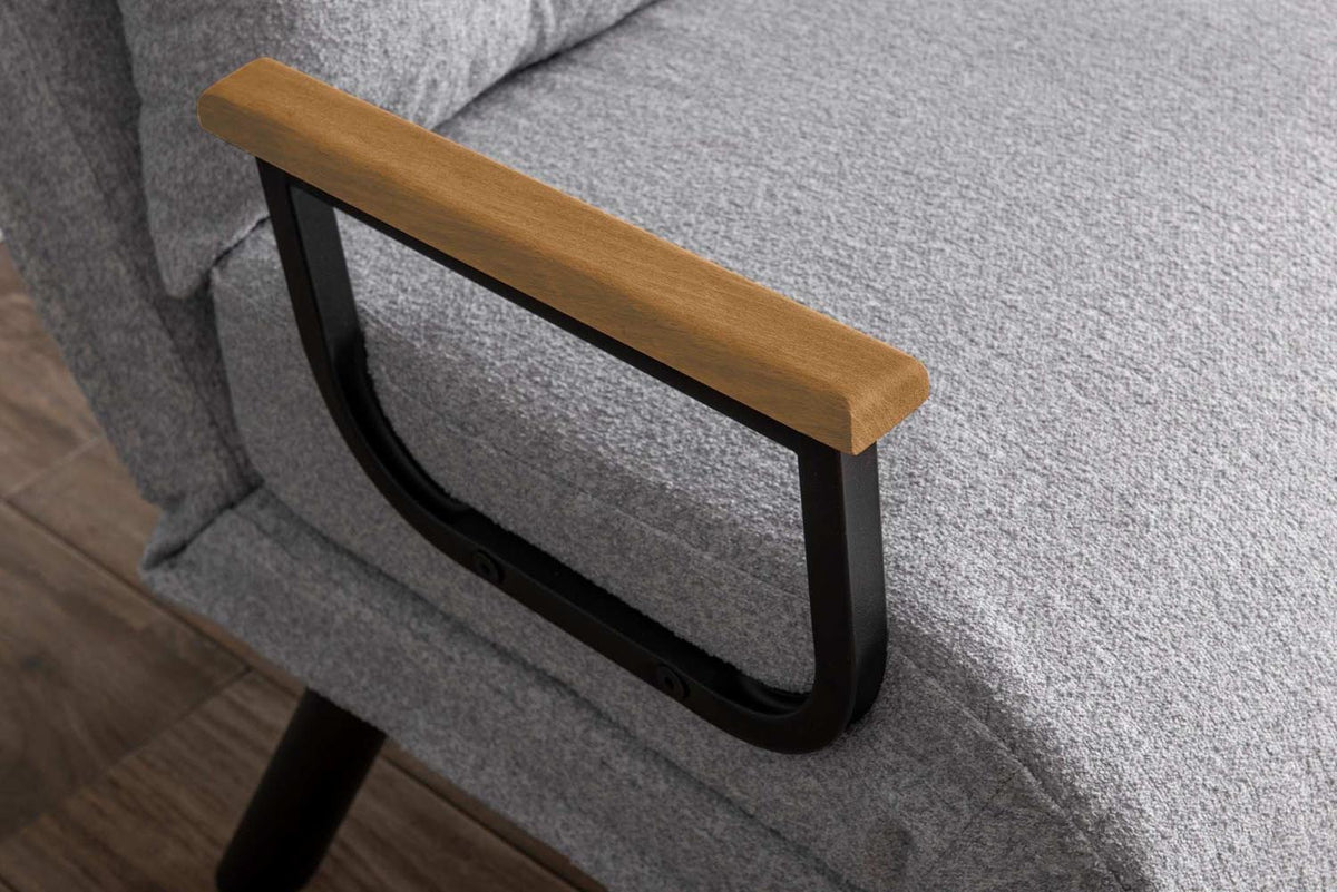 Sando Single Bettsofa - Grau in Grau präsentiert im Onlineshop von KAQTU Design AG. Bettsessel ist von Atelier Del Sofa