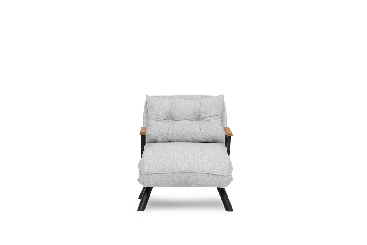 Sando Single Bettsofa - Grau in Grau präsentiert im Onlineshop von KAQTU Design AG. Bettsessel ist von Atelier Del Sofa