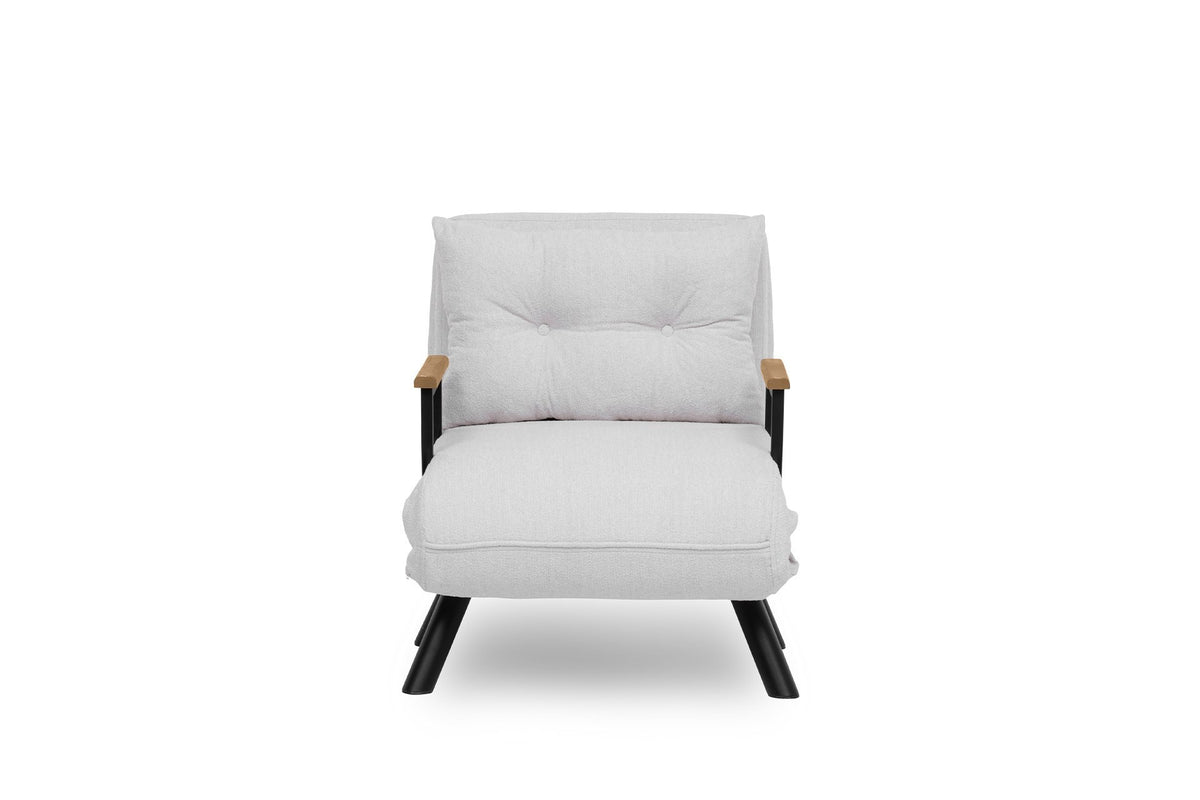 Sando Single Bettsofa - Weiss in Weiss präsentiert im Onlineshop von KAQTU Design AG. Bettsessel ist von Atelier Del Sofa