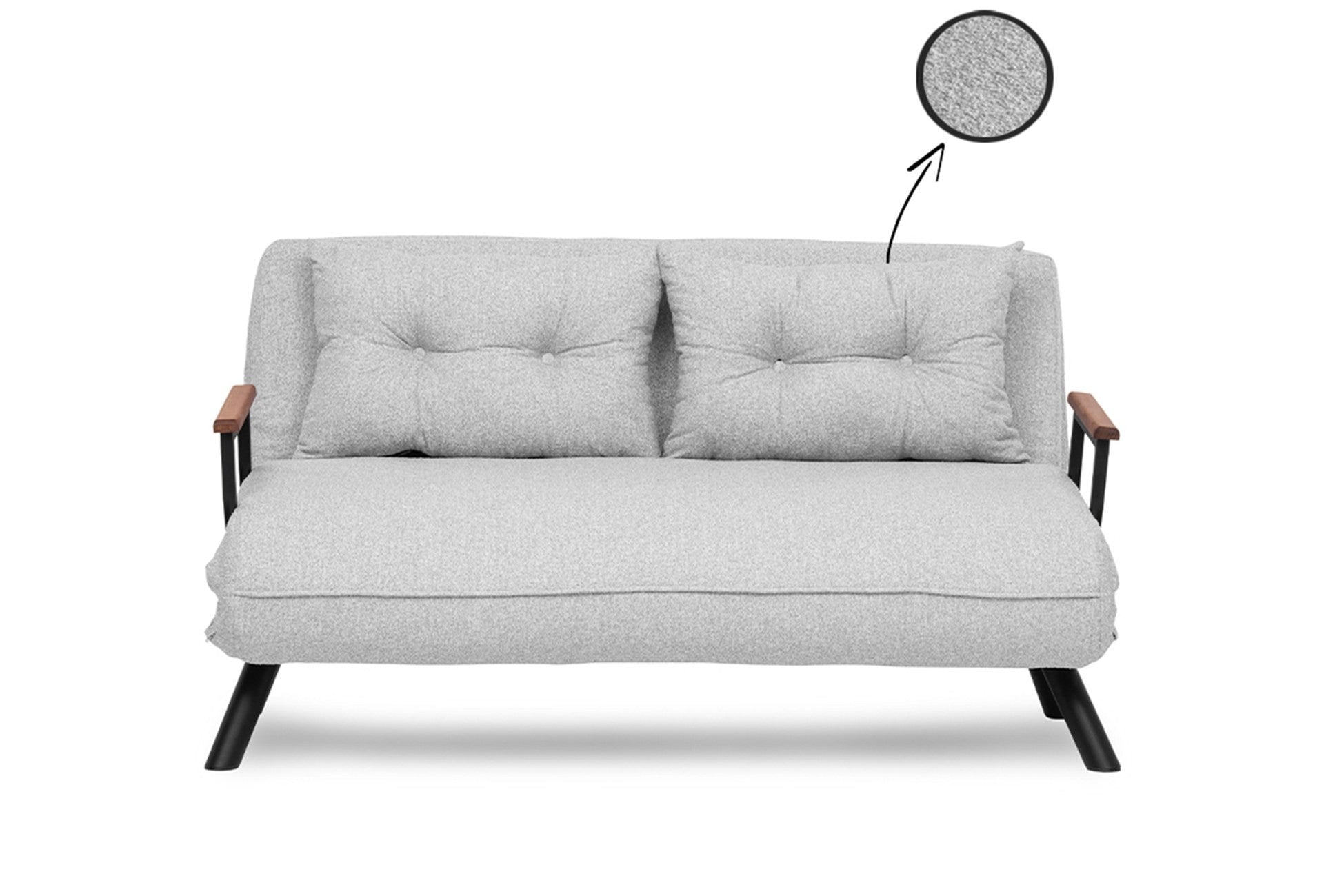 Entdecken Sie das elegante Sando 2-Sitzer Schlafsofa in Grau von Atelier Del Sofa – ideal für stilvolle Wohnräume und flexible Nutzung!