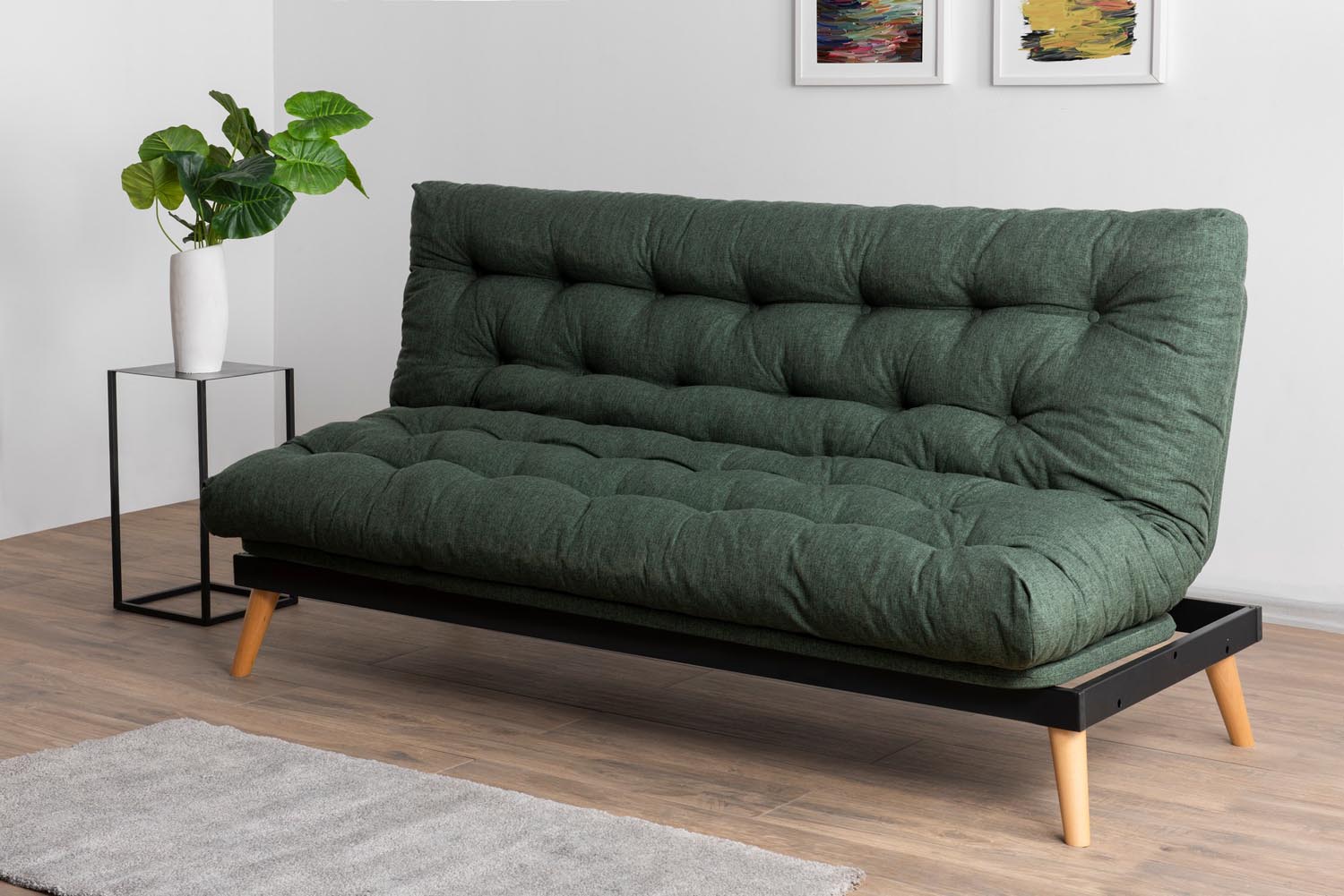 Entdecken Sie das stilvolle Saki Bettsofa in Grün von Atelier Del Sofa – der perfekte Mix aus Komfort und Eleganz für Ihr Zuhause!