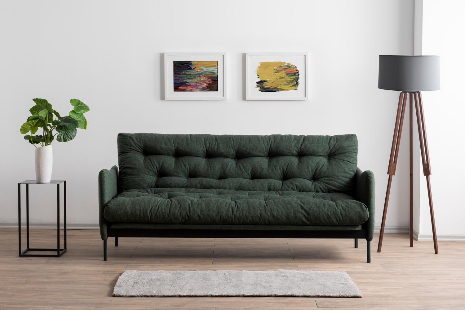 Entdecken Sie das Renge Bettsofa in Grün von Atelier Del Sofa – stilvoll, bequem und vielseitig für Ihr Zuhause. Ideal als Sofa und Gästebett!