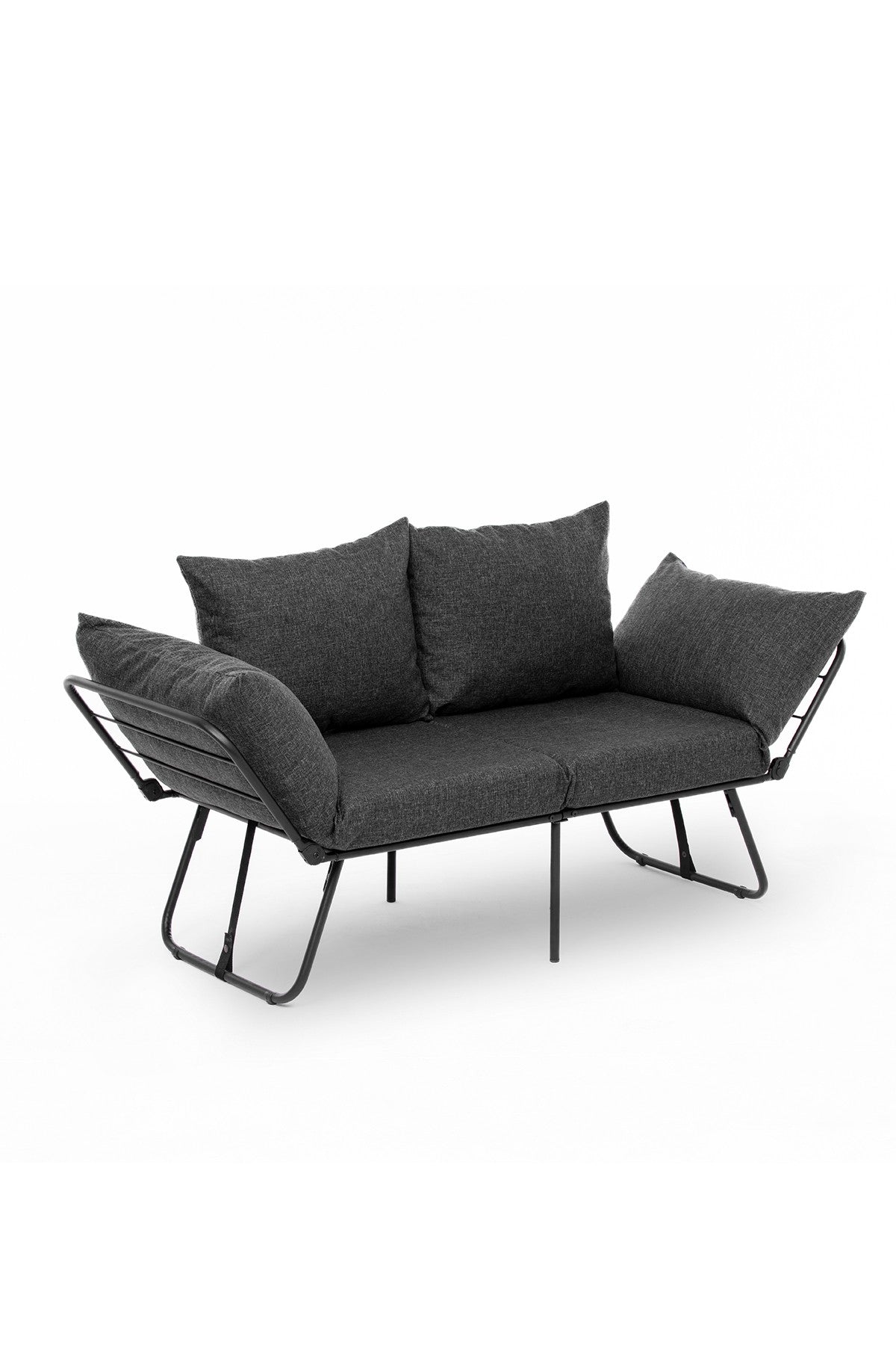 Entdecken Sie das Viper 2-Sitzer Schlafsofa in elegantem Dunkelgrau von Atelier Del Sofa – ideal für stilvolle Wohnräume und Übernachtungsgäste.