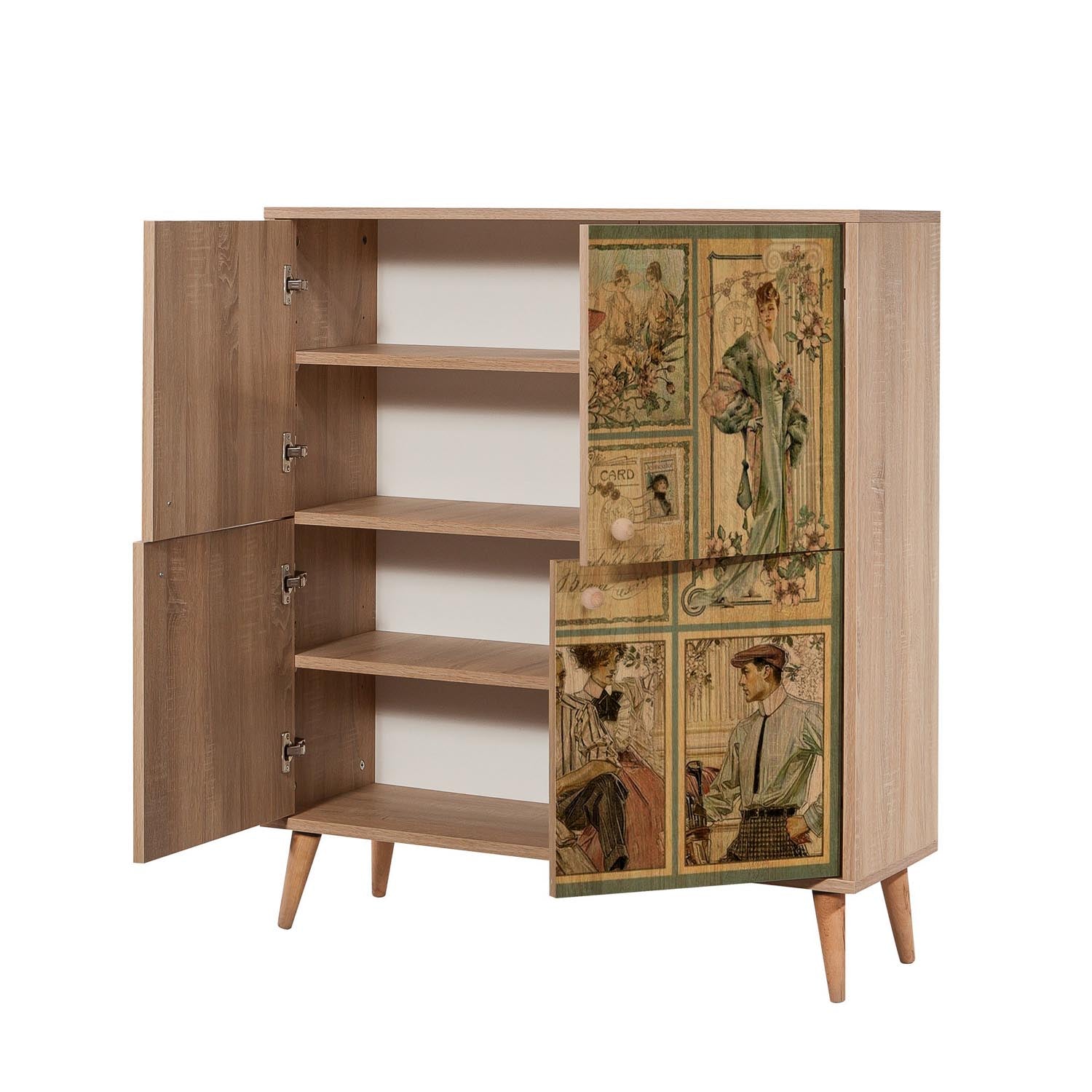 Erleben Sie den Multilux Cabinet in Sonoma Eiche von Hanah Home – der perfekte Mehrzweckschrank für stilvolle Aufbewahrung und modernes Design.