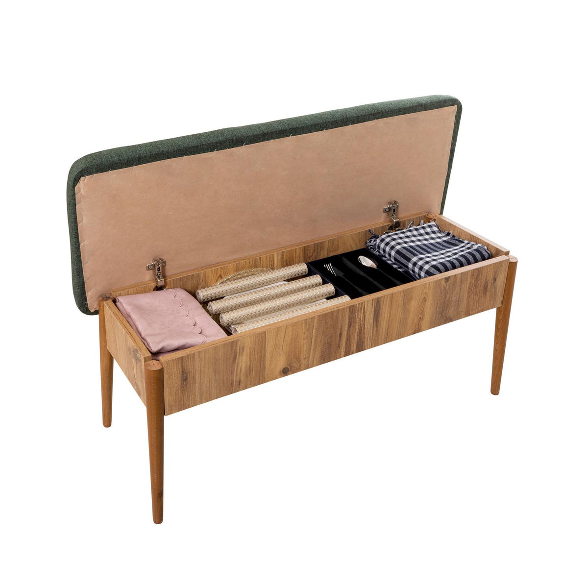Vina Bench Sitzbank - Atlantische Kiefer Grün in Atlantische Kiefer Grün präsentiert im Onlineshop von KAQTU Design AG. Sitzbank ist von Hanah Home