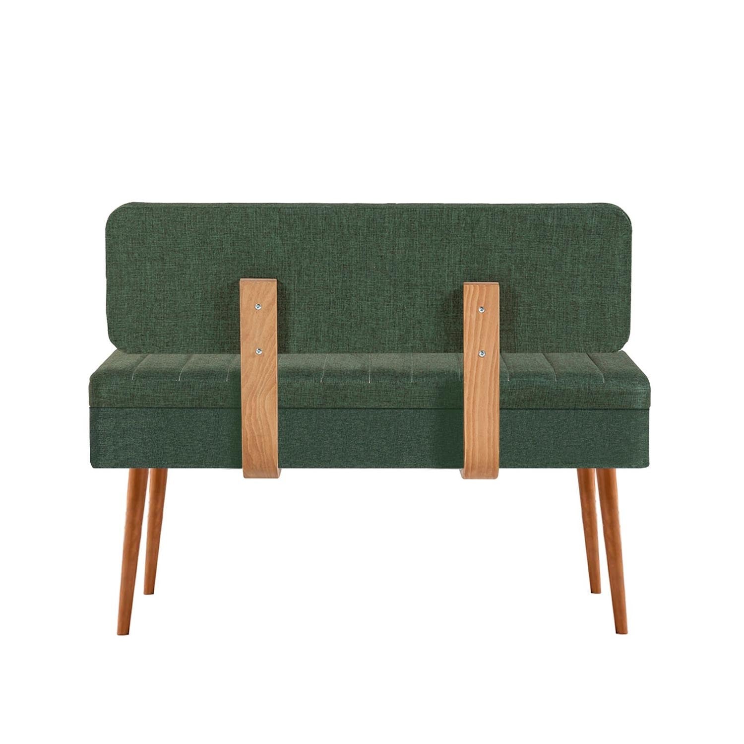 Erleben Sie die Vina 1070 Sitzbank in elegantem Atlantischer Kiefer Grün von Hanah Home – die perfekte Kombination aus modernem Design und praktischer Funktionalität für Ihr Zuhause.