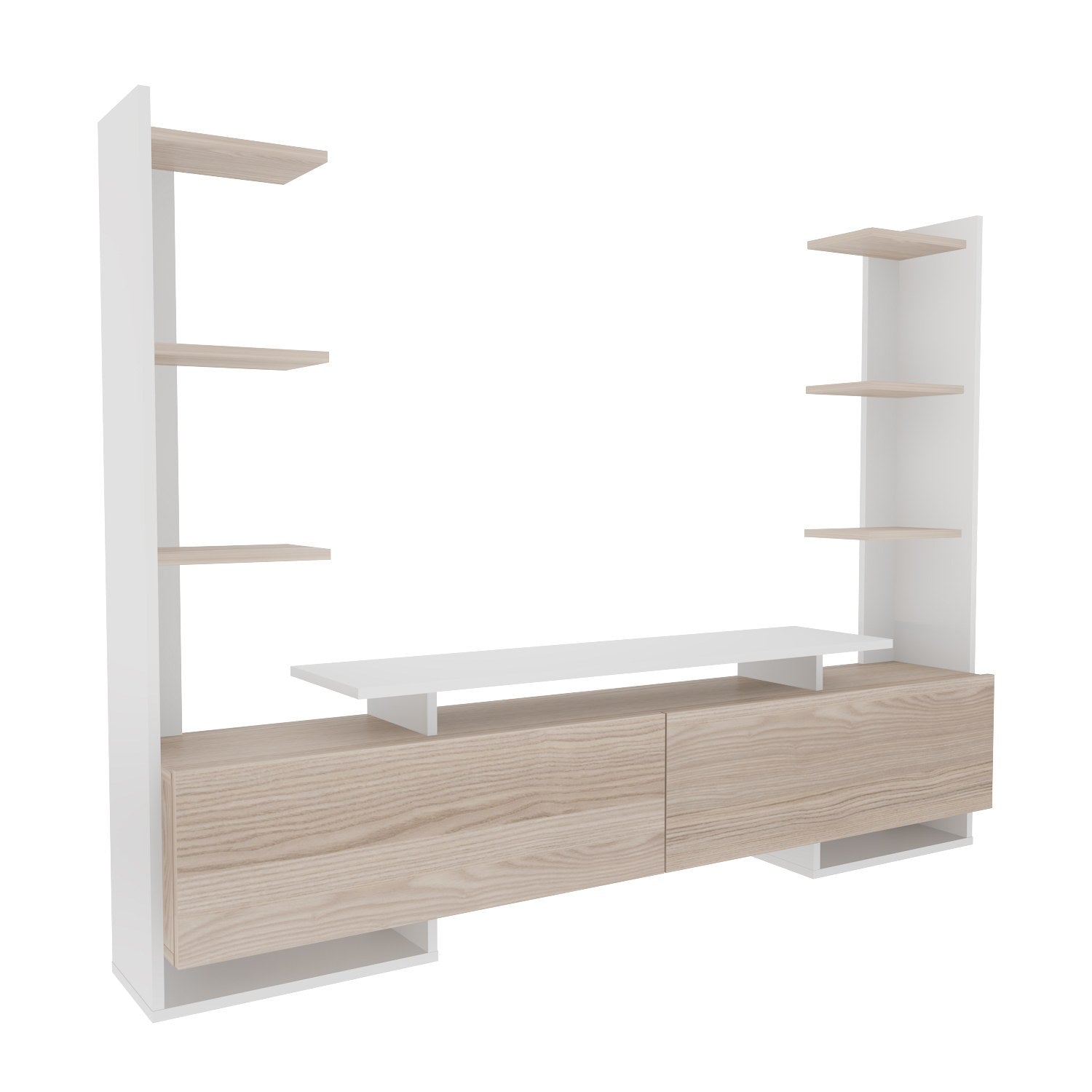 Ava - White, Oak in Weisseiche präsentiert im Onlineshop von KAQTU Design AG. Sideboard ist von Hanah Home