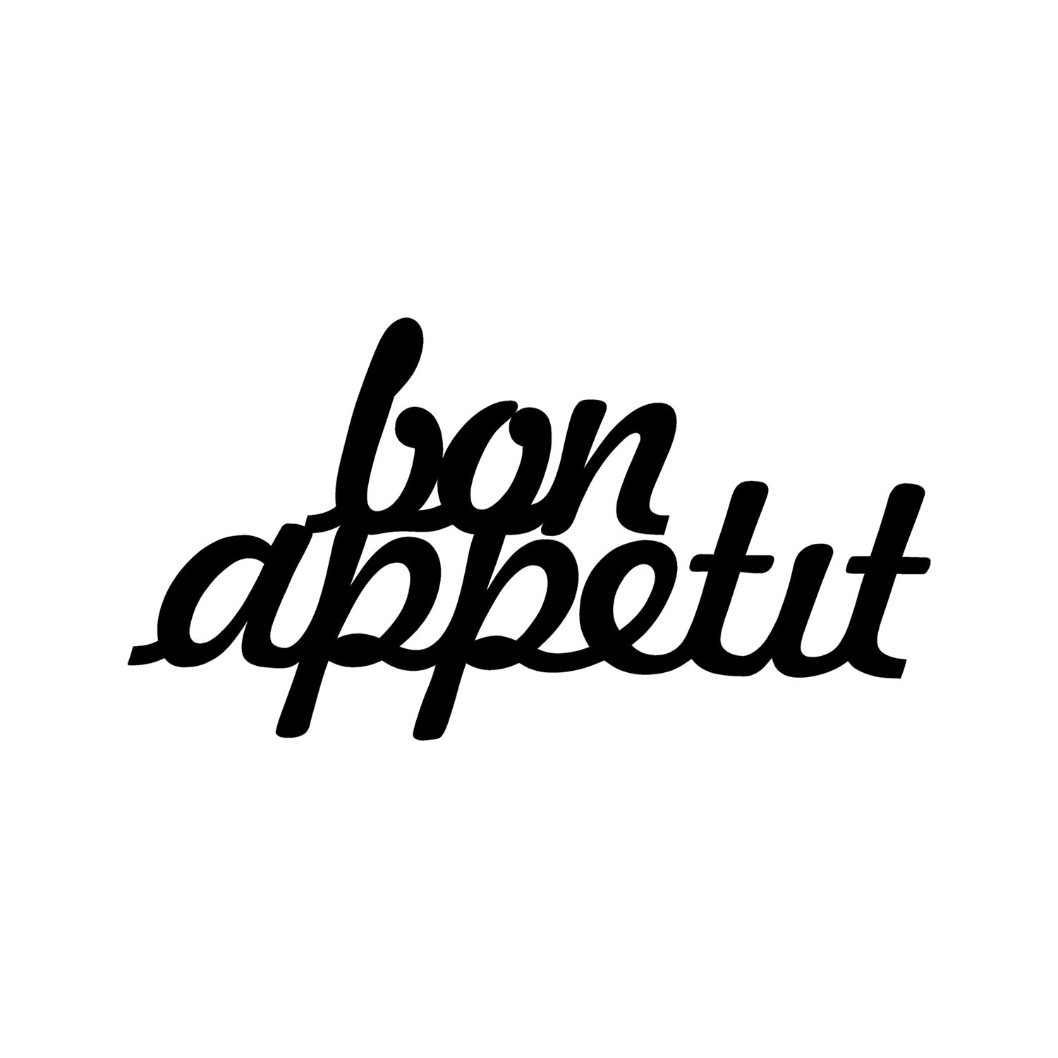 Bon Appetit 1 - Black in Schwarz präsentiert im Onlineshop von KAQTU Design AG. Wanddeko ist von Wallity