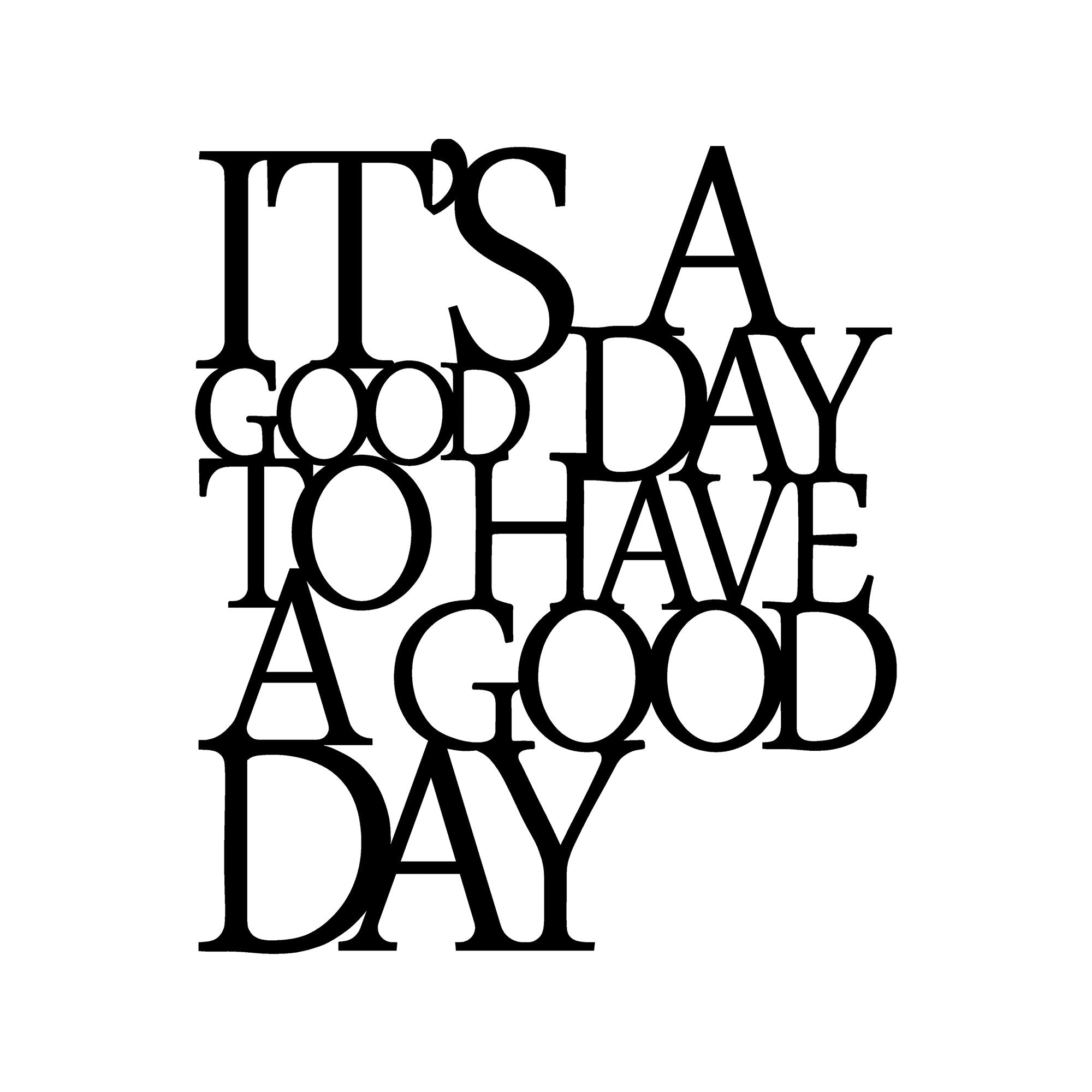 Its A Good - Black in Schwarz präsentiert im Onlineshop von KAQTU Design AG. Wanddeko ist von Wallity