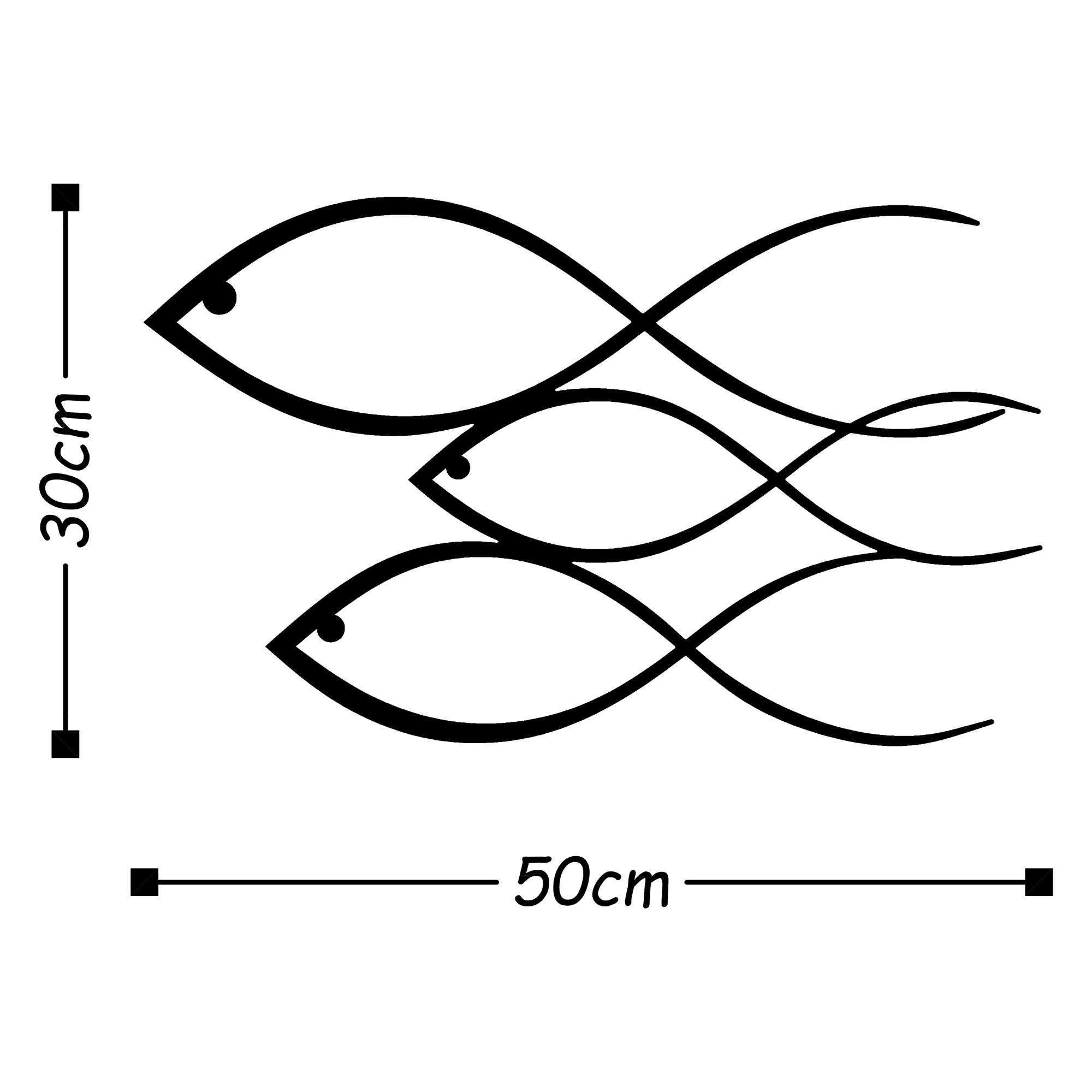 Verleihen Sie Ihrem Raum mit der eleganten Fish Wanddeko in Schwarz von Wallity einen Hauch von Raffinesse und Stil. Ein zeitloses Metallkunstwerk!