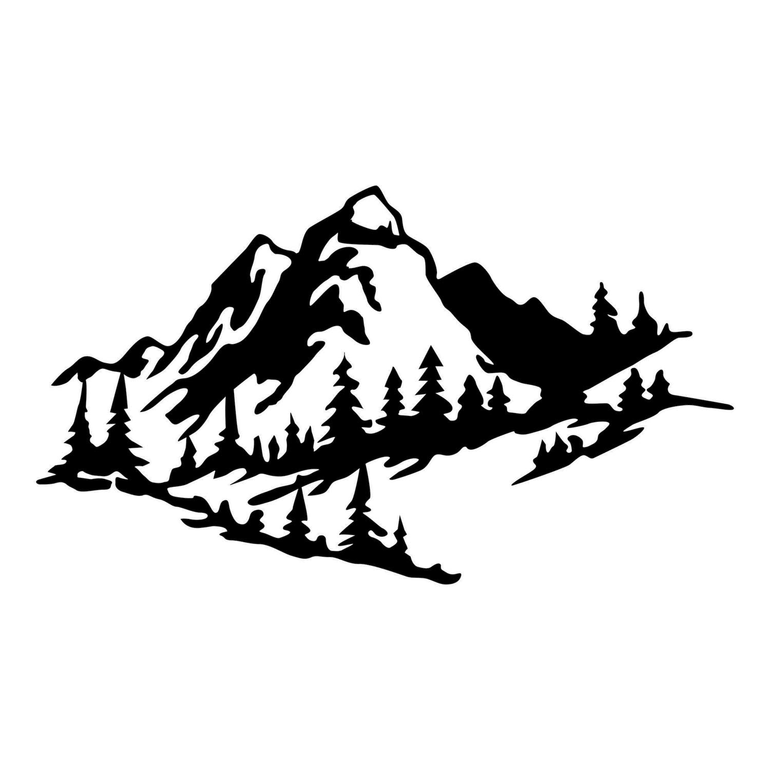 Mountain 2 in Schwarz präsentiert im Onlineshop von KAQTU Design AG. Wanddeko ist von Wallity