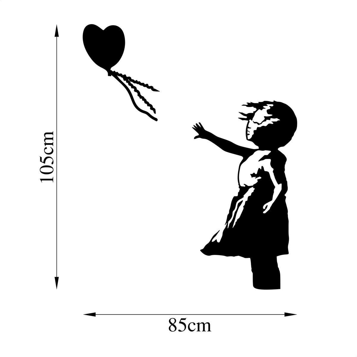 Banksy Wanddeko - Schwarz in Schwarz präsentiert im Onlineshop von KAQTU Design AG. Wanddeko ist von Wallity