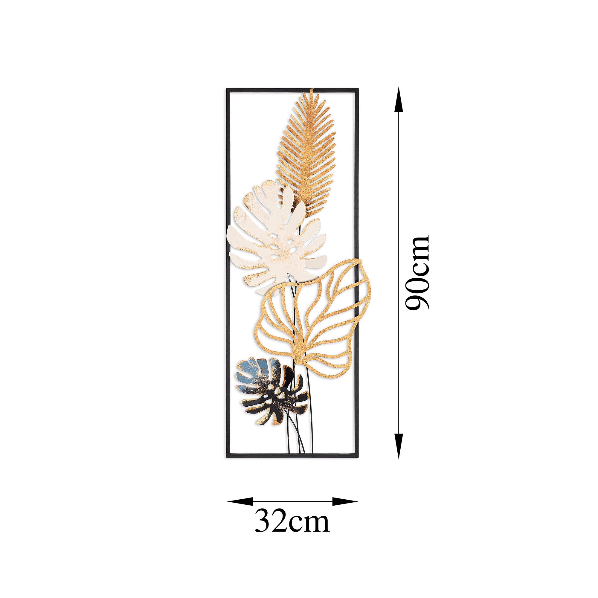 Entdecken Sie die Palm Leaves Wanddeko von Wallity – ein handbemaltes, langlebiges Kunstwerk, das jedem Raum Stil und Charakter verleiht.