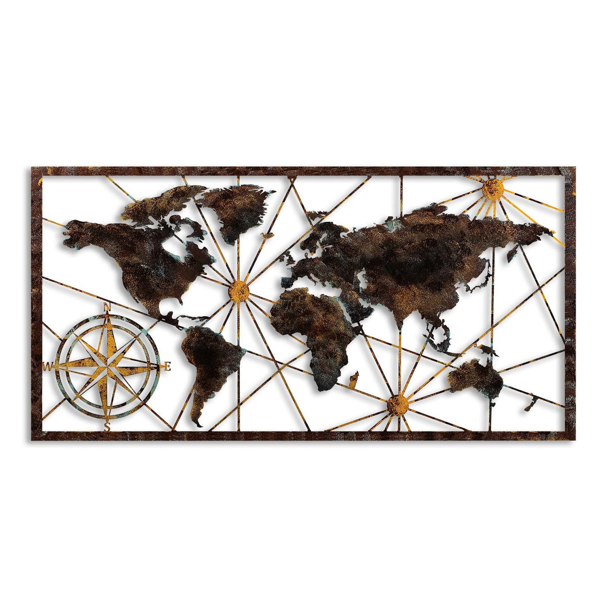 World Map Large Wanddeko - Mehrfarbig in Mehrfarbig präsentiert im Onlineshop von KAQTU Design AG. Wanddeko ist von Wallity