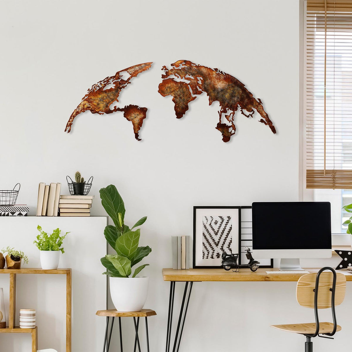 World Map Medium Wanddeko - Mehrfarbig in Mehrfarbig präsentiert im Onlineshop von KAQTU Design AG. Wanddeko ist von Wallity