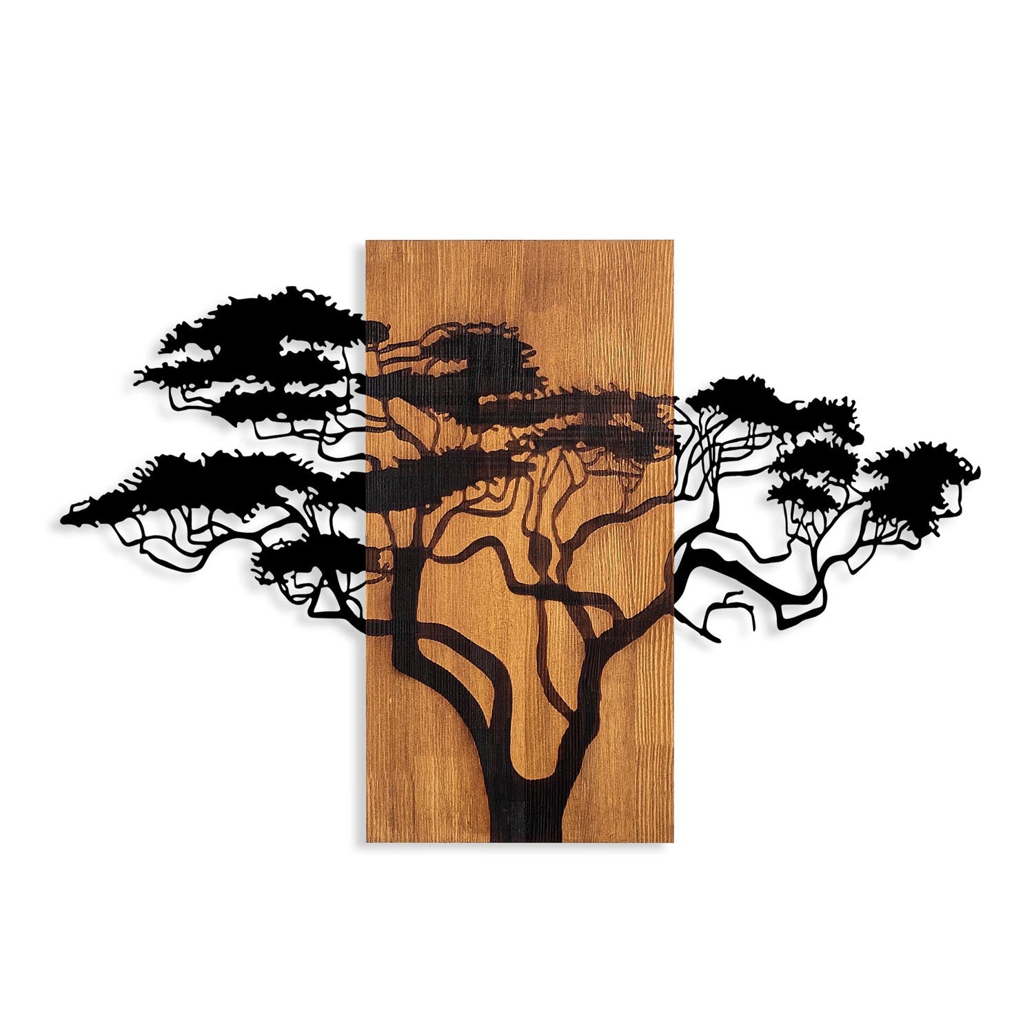 Acacia Tree - 387 in Walnuss Schwarz präsentiert im Onlineshop von KAQTU Design AG. Wanddeko ist von Wallity