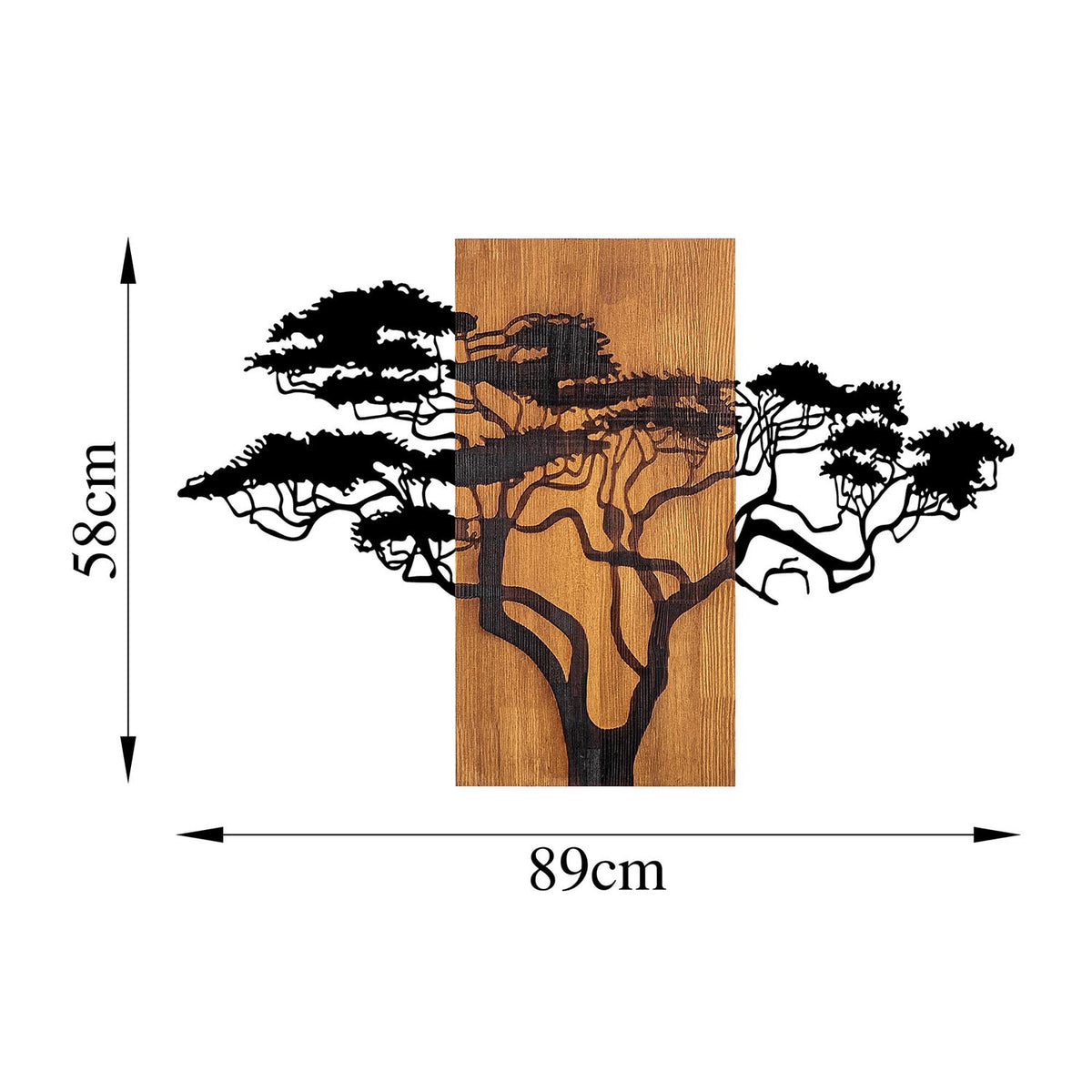Acacia Tree Wanddeko - Walnuss Schwarz in Walnuss Schwarz präsentiert im Onlineshop von KAQTU Design AG. Wanddeko ist von Wallity