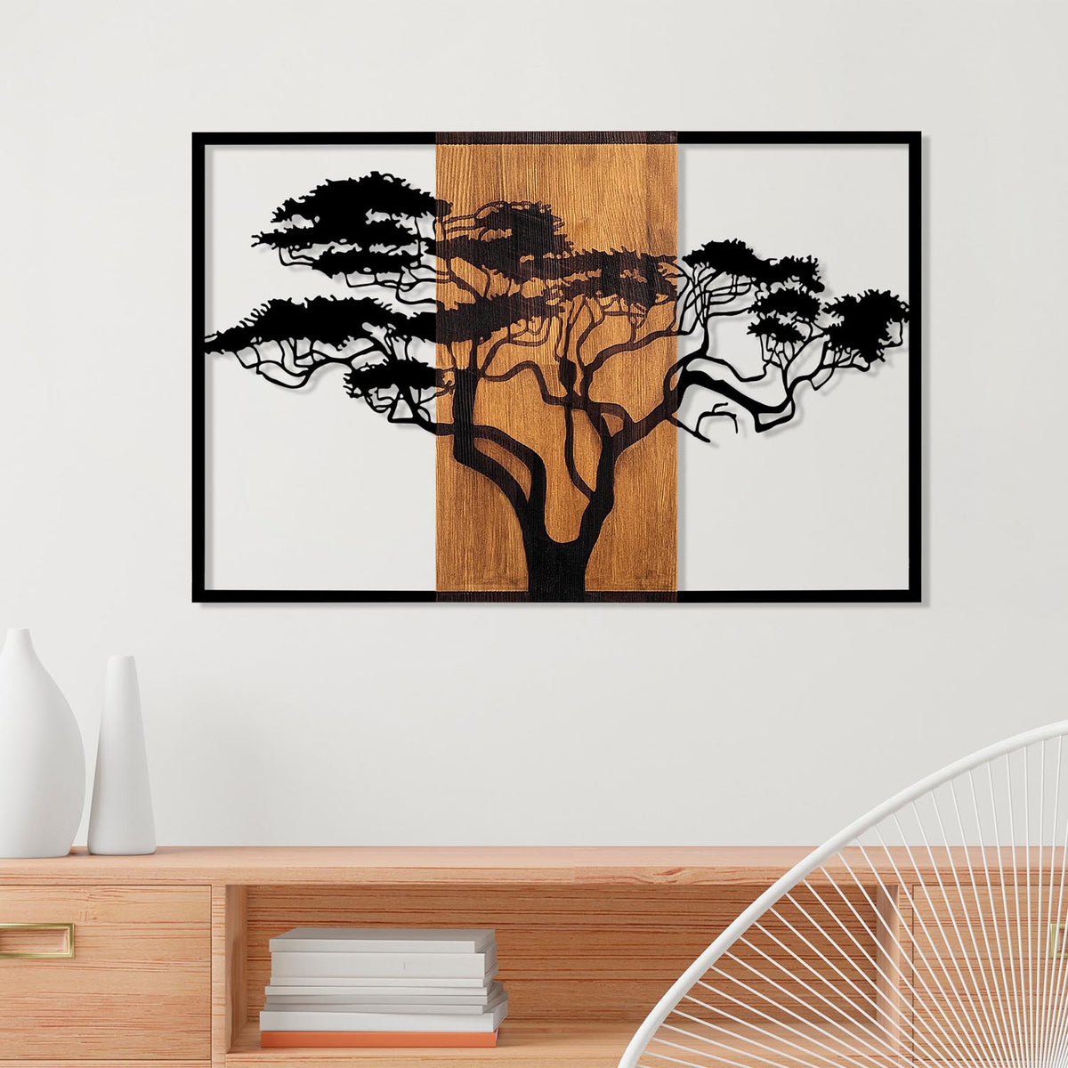 Acacia Tree Wanddeko - Walnuss Schwarz in Walnuss Schwarz präsentiert im Onlineshop von KAQTU Design AG. Wanddeko ist von Wallity