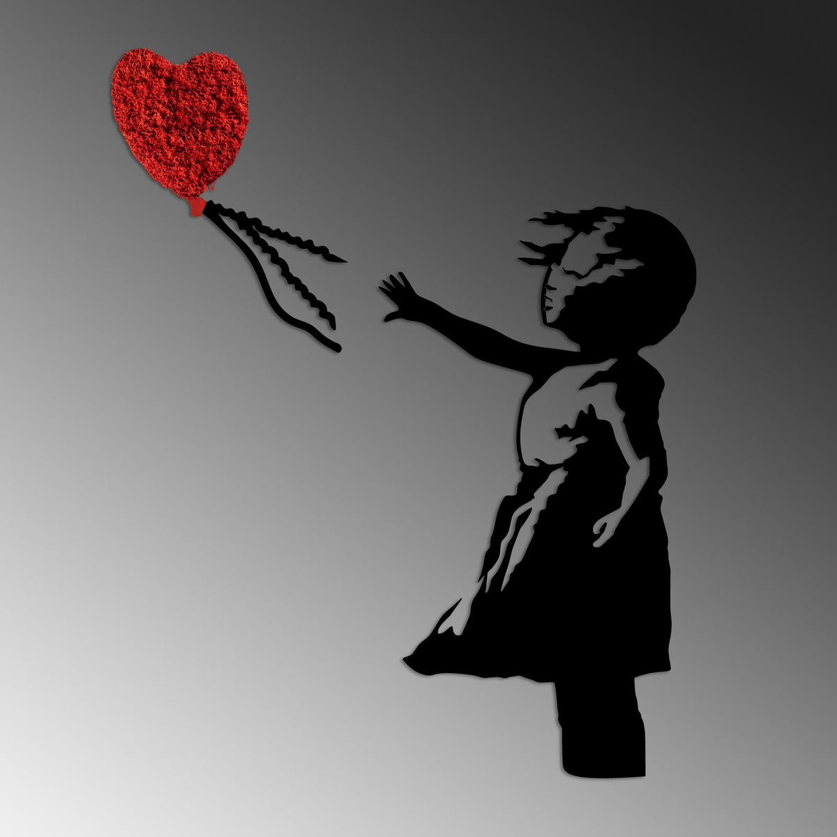 Banksy Wanddeko - Rot Schwarz in Rot Schwarz präsentiert im Onlineshop von KAQTU Design AG. Wanddeko ist von Wallity