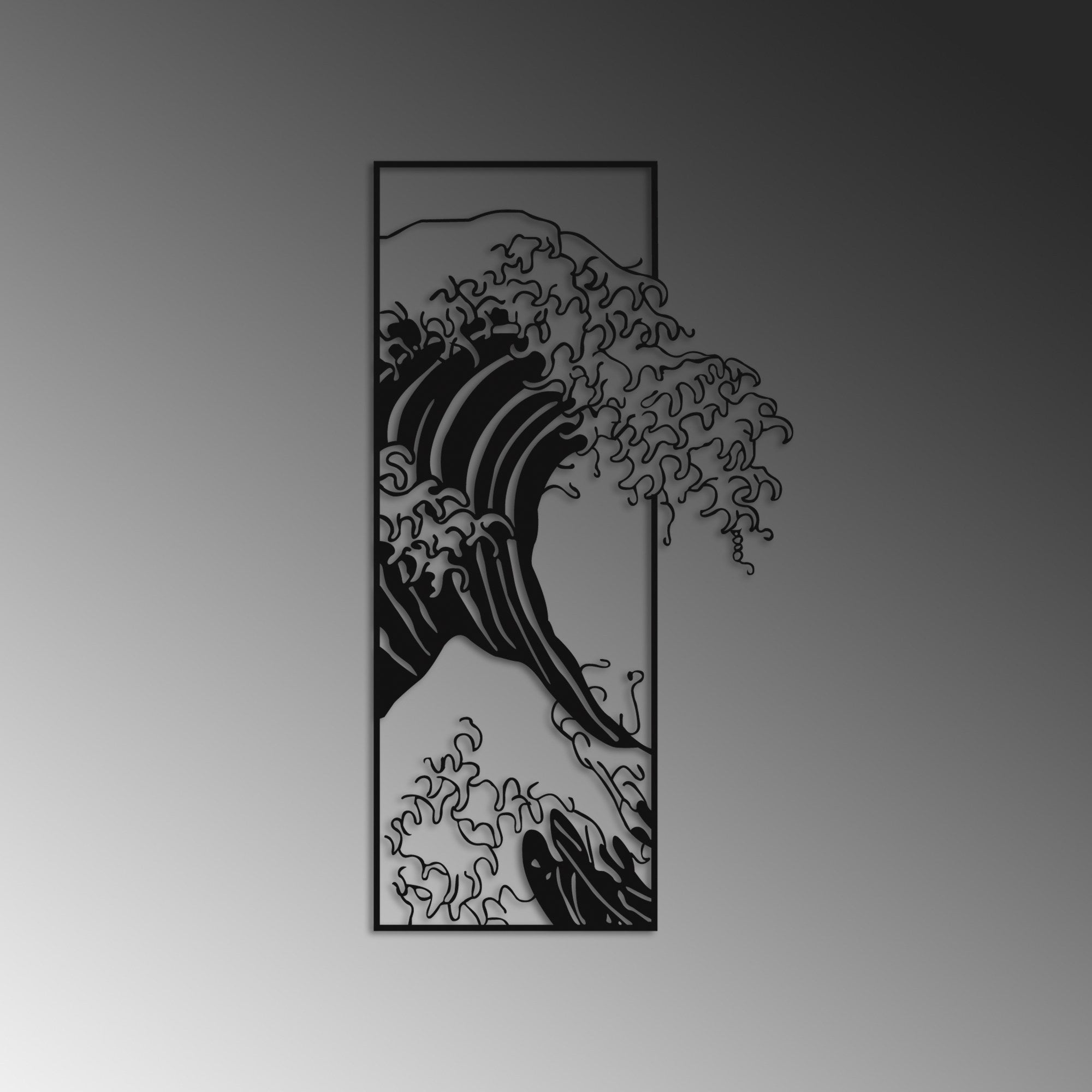 Verleihen Sie Ihrem Zuhause mit der Waves 3 Wanddeko von Wallity in Schwarz einen modernen Akzent. Ein elegantes Metall-Accessoire für jeden Raum.