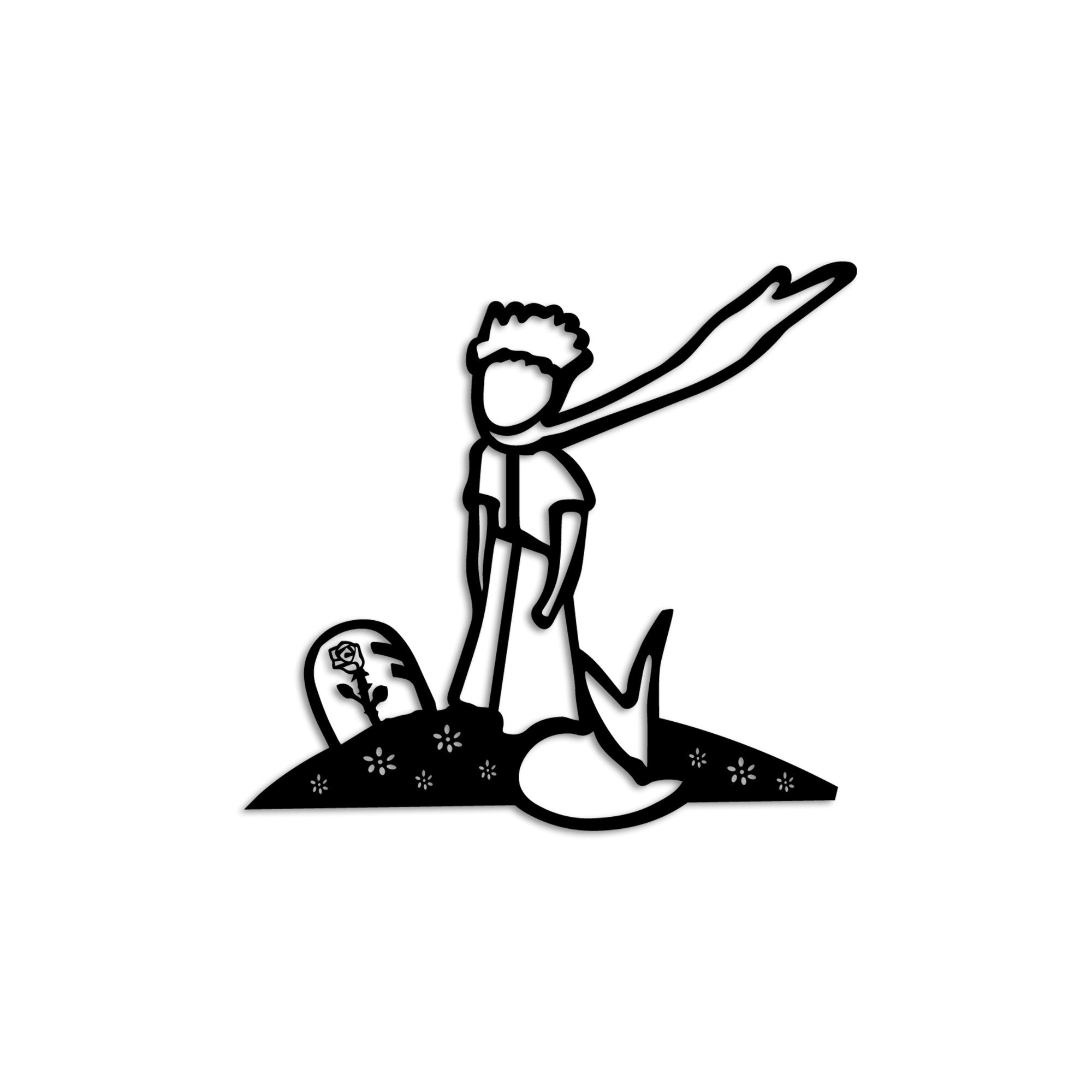 The Little Prince 3 in Schwarz präsentiert im Onlineshop von KAQTU Design AG. Wanddeko ist von Wallity