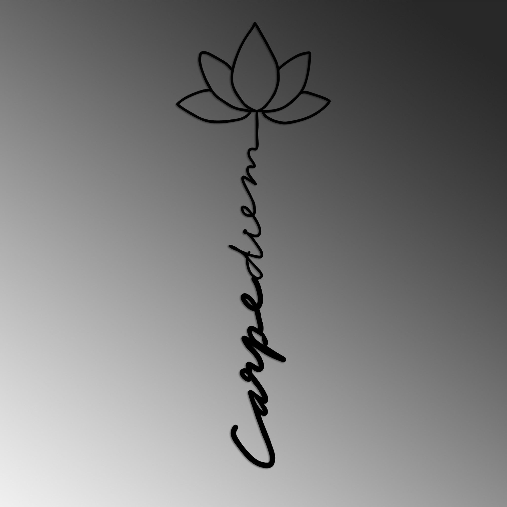 Entdecken Sie die zeitlose Wanddeko "Carpe Diem 4" von Wallity. Robustes Metall, elegantes Design – ideal für jeden Raum!