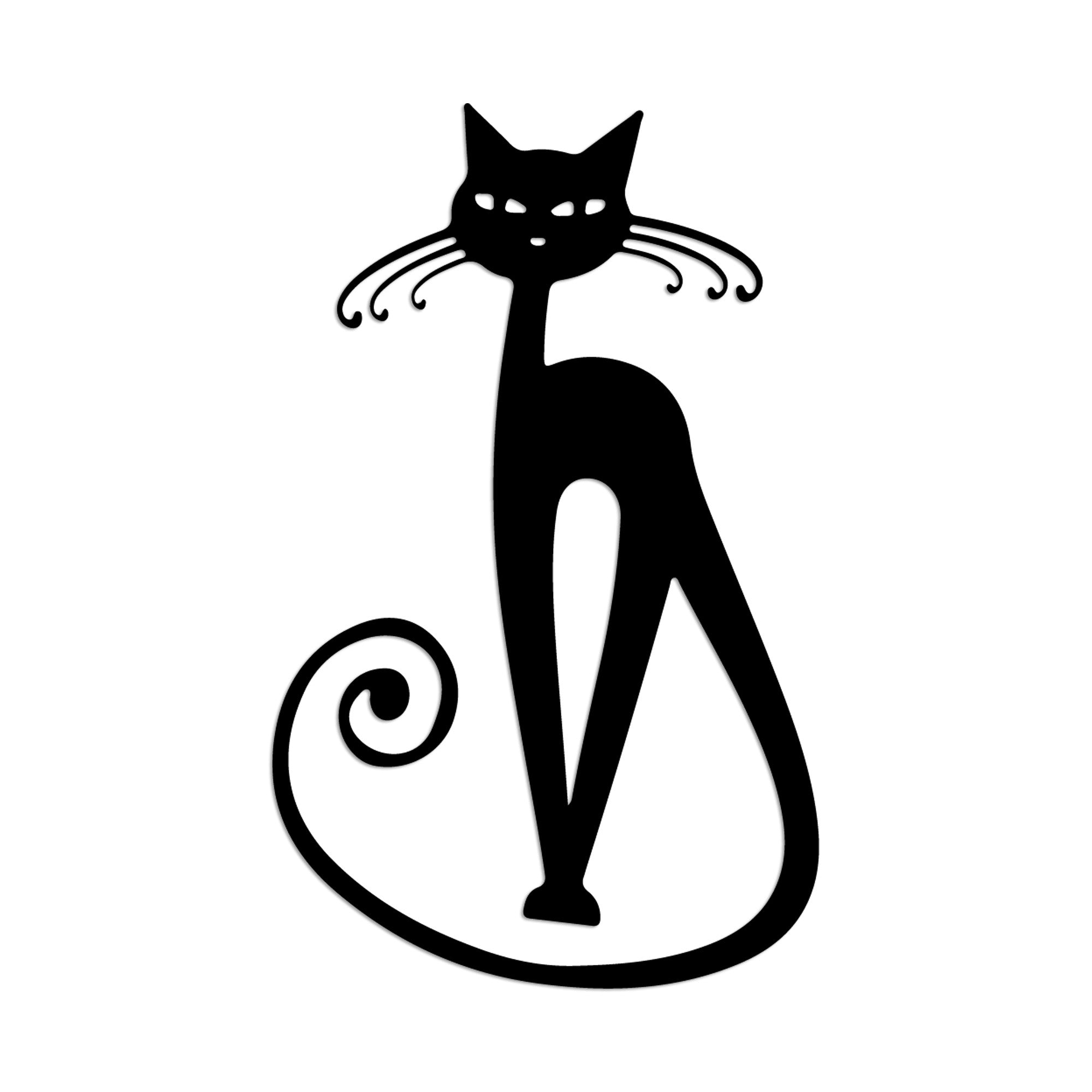 Verleihen Sie Ihrem Raum mit der stilvollen Cat 6 Wanddeko in Schwarz von Wallity einen modernen Akzent. Hochwertiges Metall, langlebig und vielseitig.