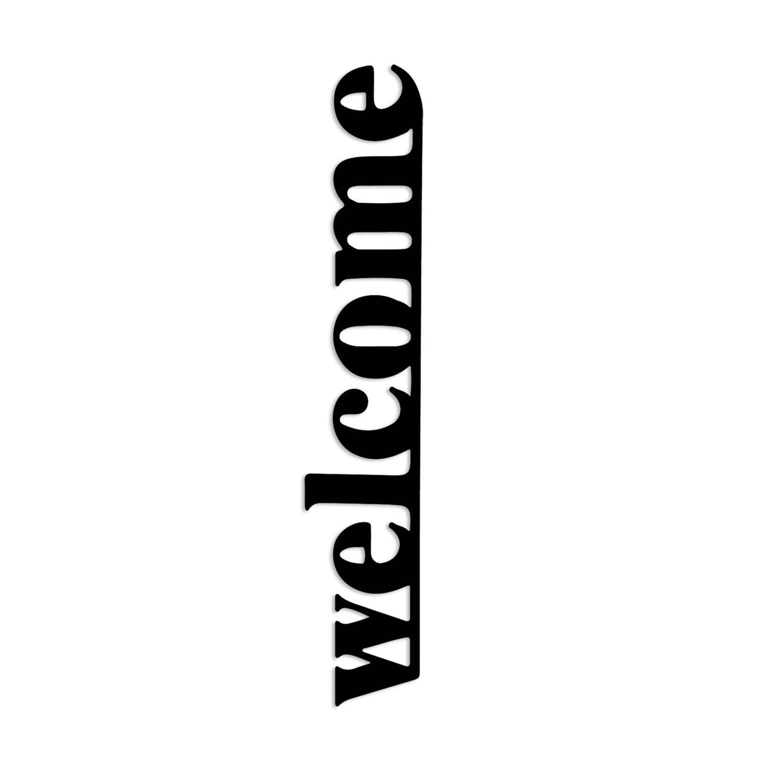 Welcome-5 in Schwarz präsentiert im Onlineshop von KAQTU Design AG. Wanddeko ist von Wallity