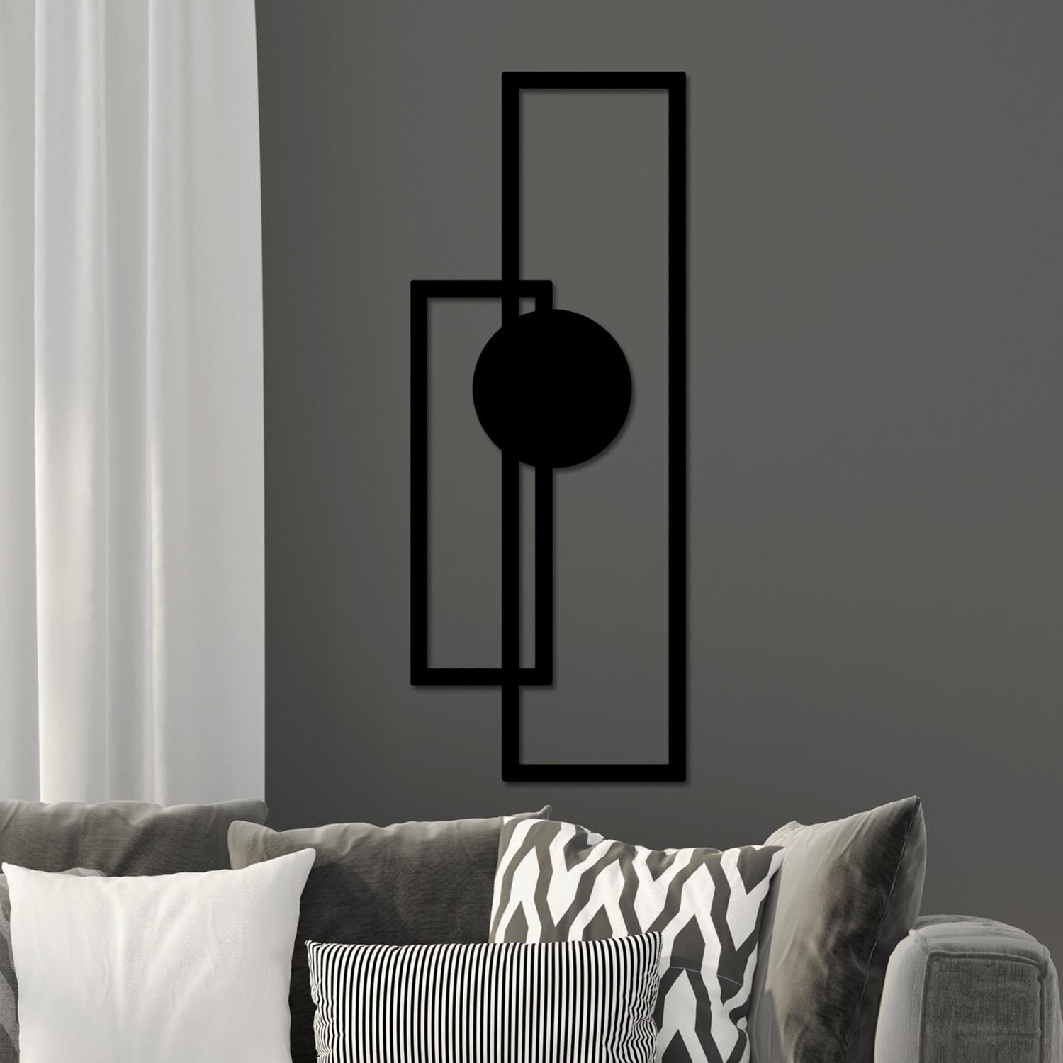 Gestalten Sie Ihre Wände neu mit der stilvollen Astratto Wanddeko in Schwarz von Wallity. Ein elegantes Metall-Accessoire für jeden Raum!