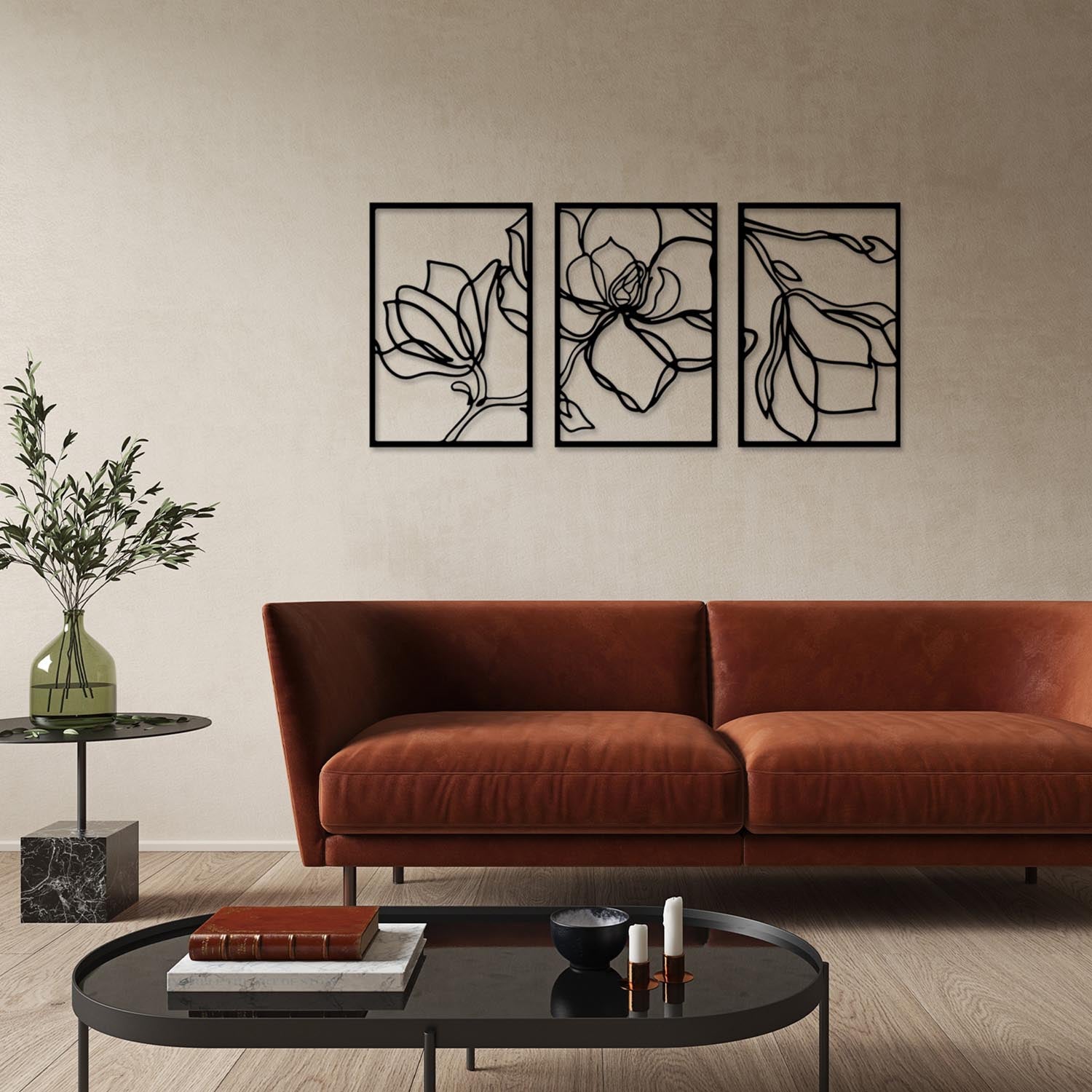 Verleihen Sie Ihrem Zuhause mit der Erbas Wanddeko von Wallity einen Hauch von Raffinesse. Dieses schwarze Metallaccessoire setzt stilvolle Akzente in jedem Raum.