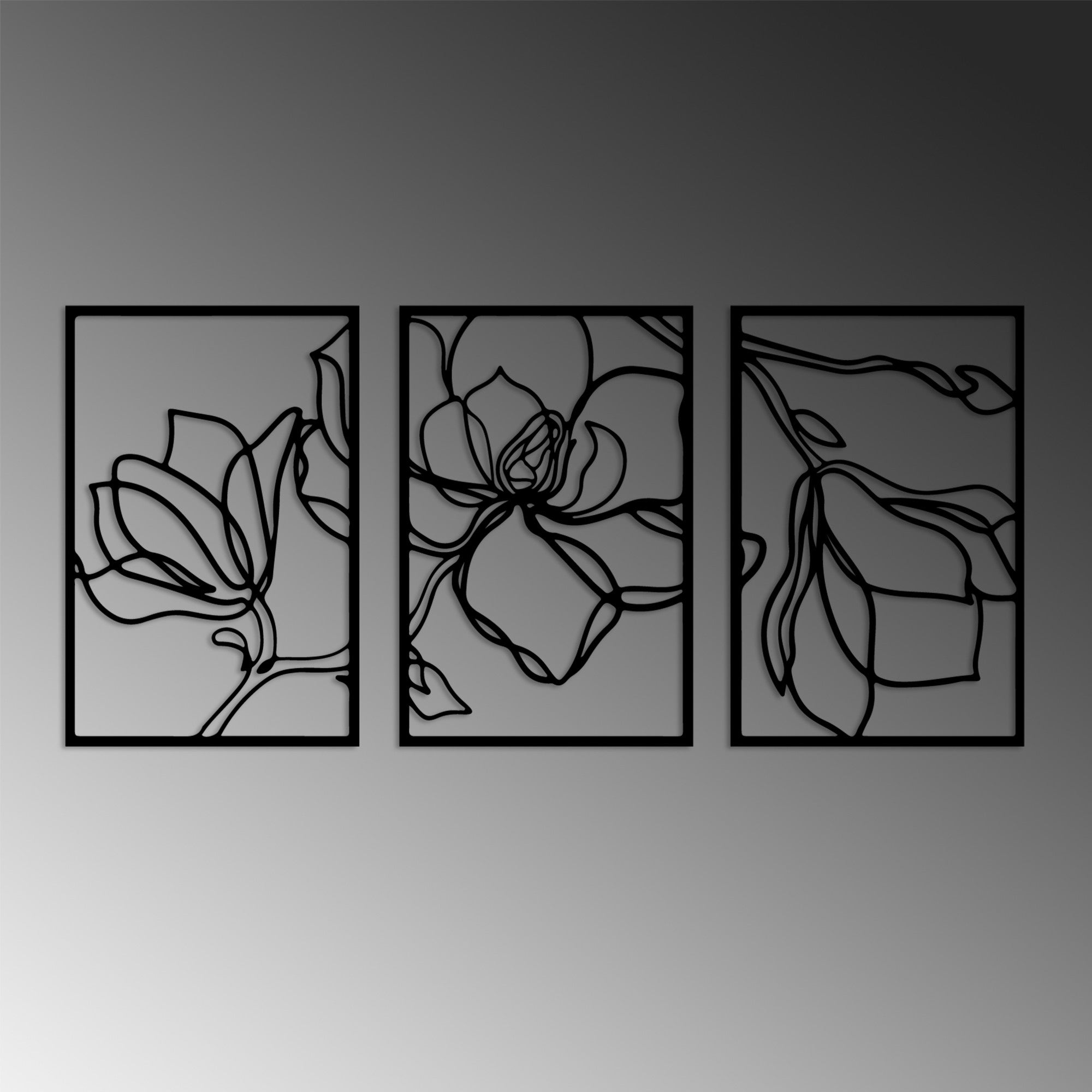 Gestalten Sie Ihre Wände mit der Erbas Wanddeko von Wallity neu. Dieses elegante schwarze Metallset bringt modernen Chic und individuelle Akzente in Ihr Zuhause.